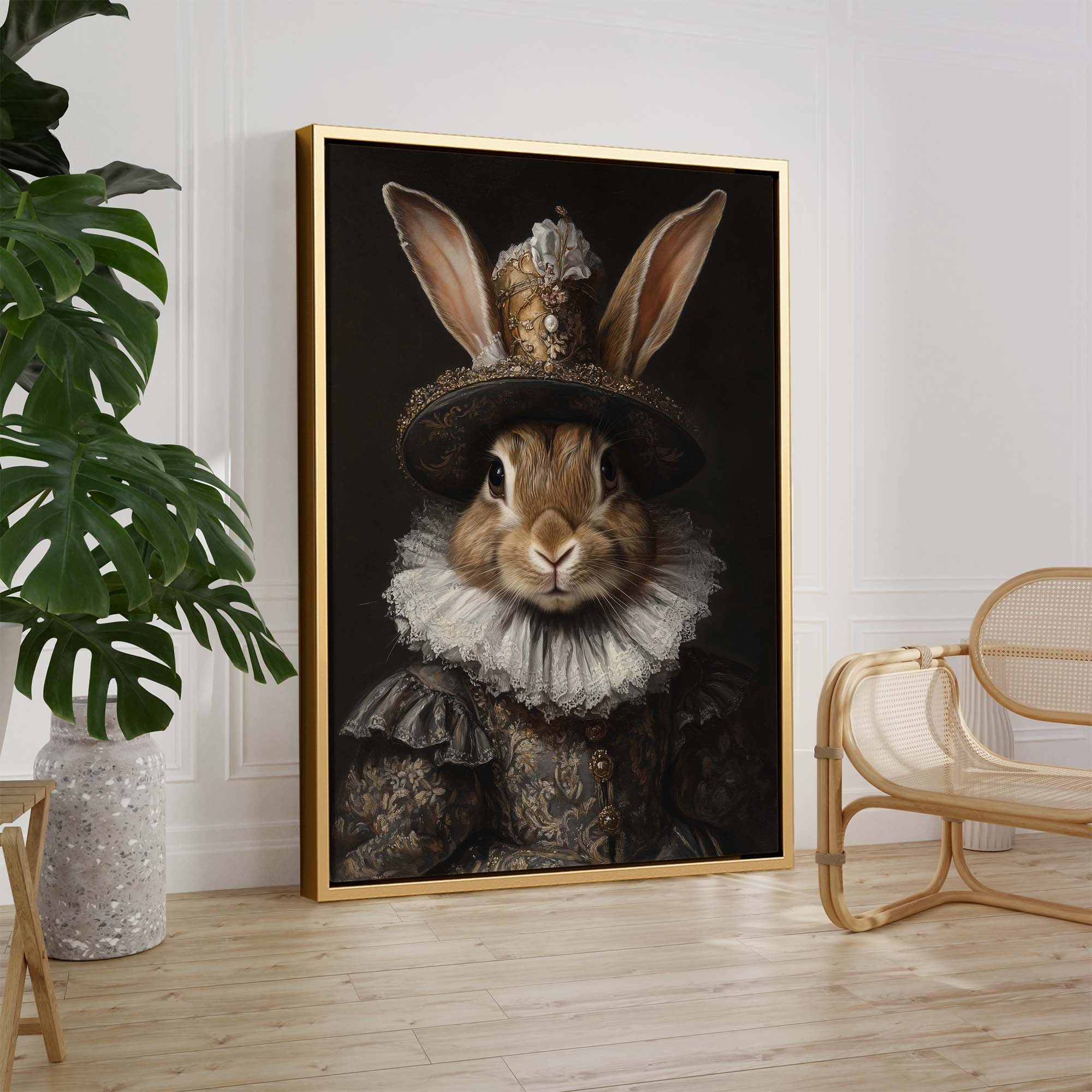 Baroque Bunny Canvas Print Canvas Art Wildfrog Art