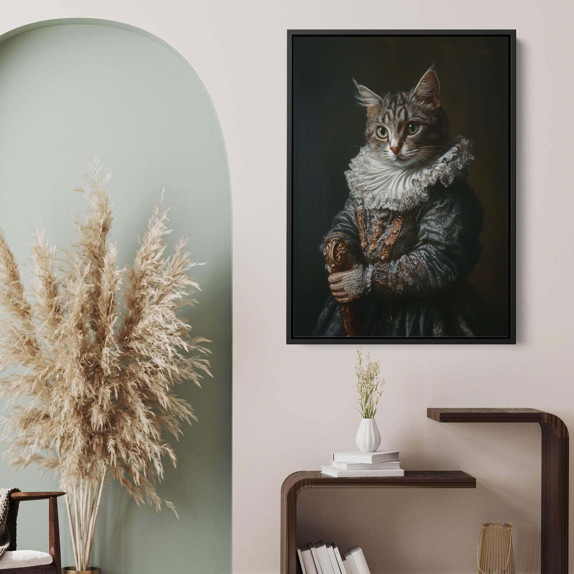 Baroque Cat and Sceptre Canvas Print Canvas Art Wildfrog Art
