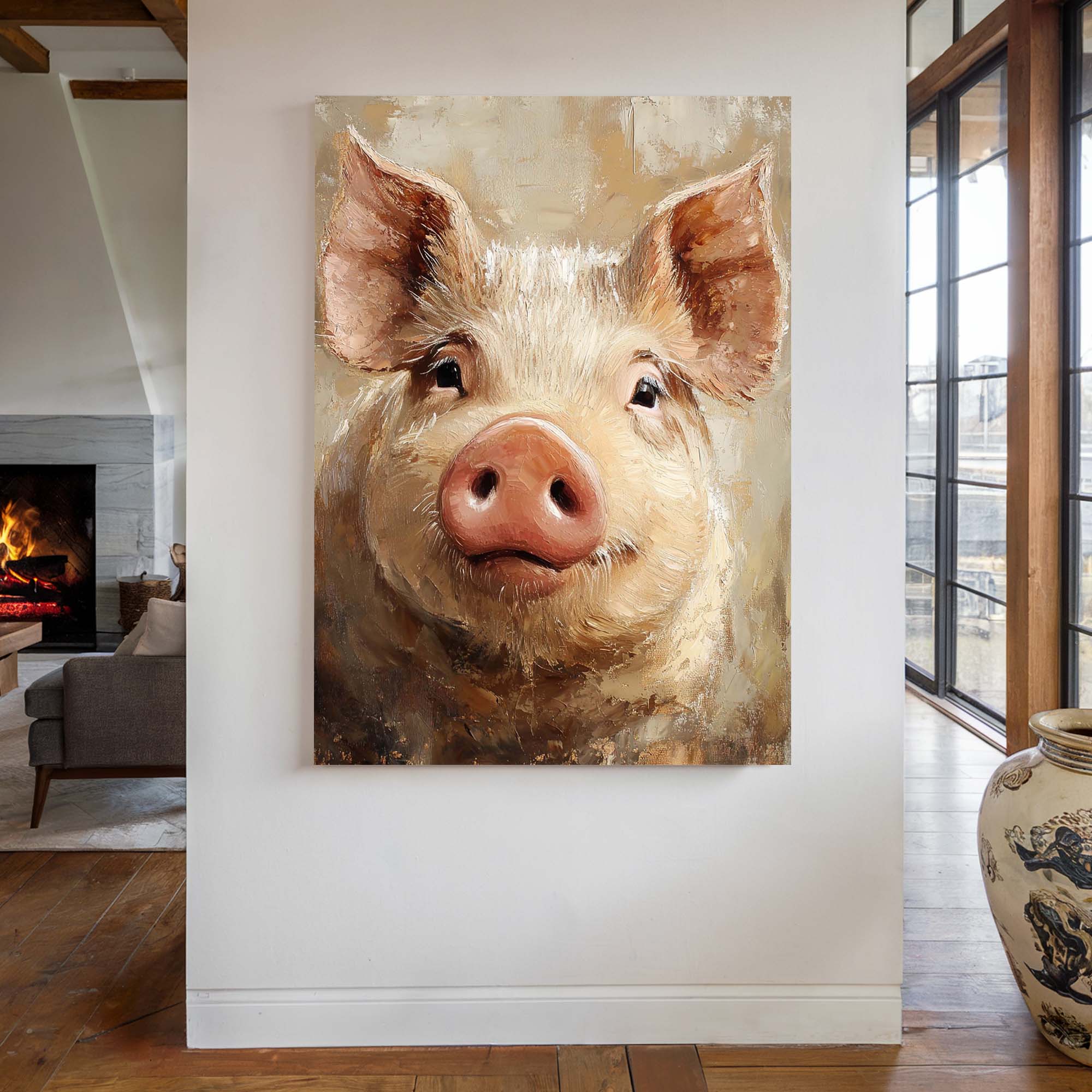 Piglet Cheer Canvas Print