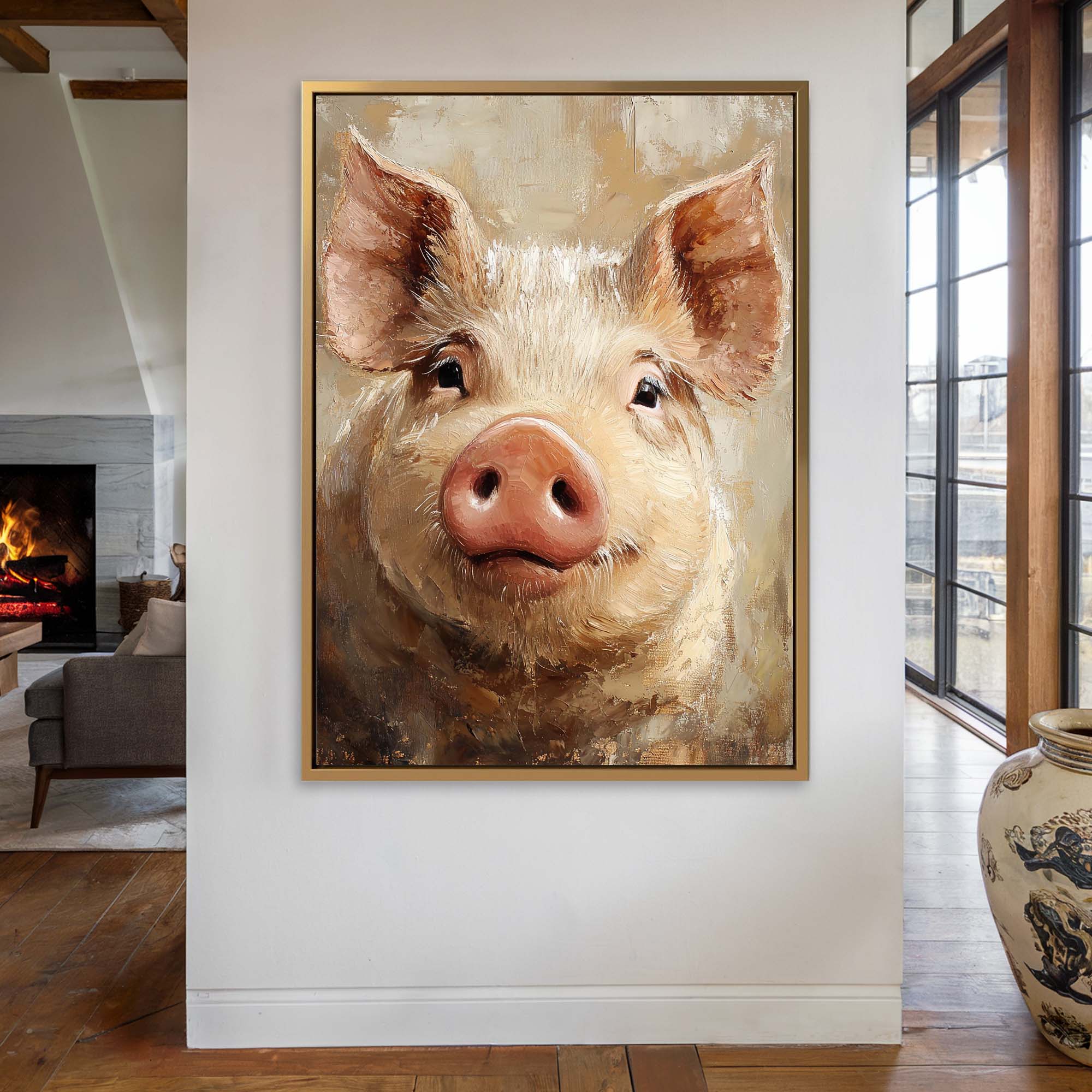 Piglet Cheer Canvas Print