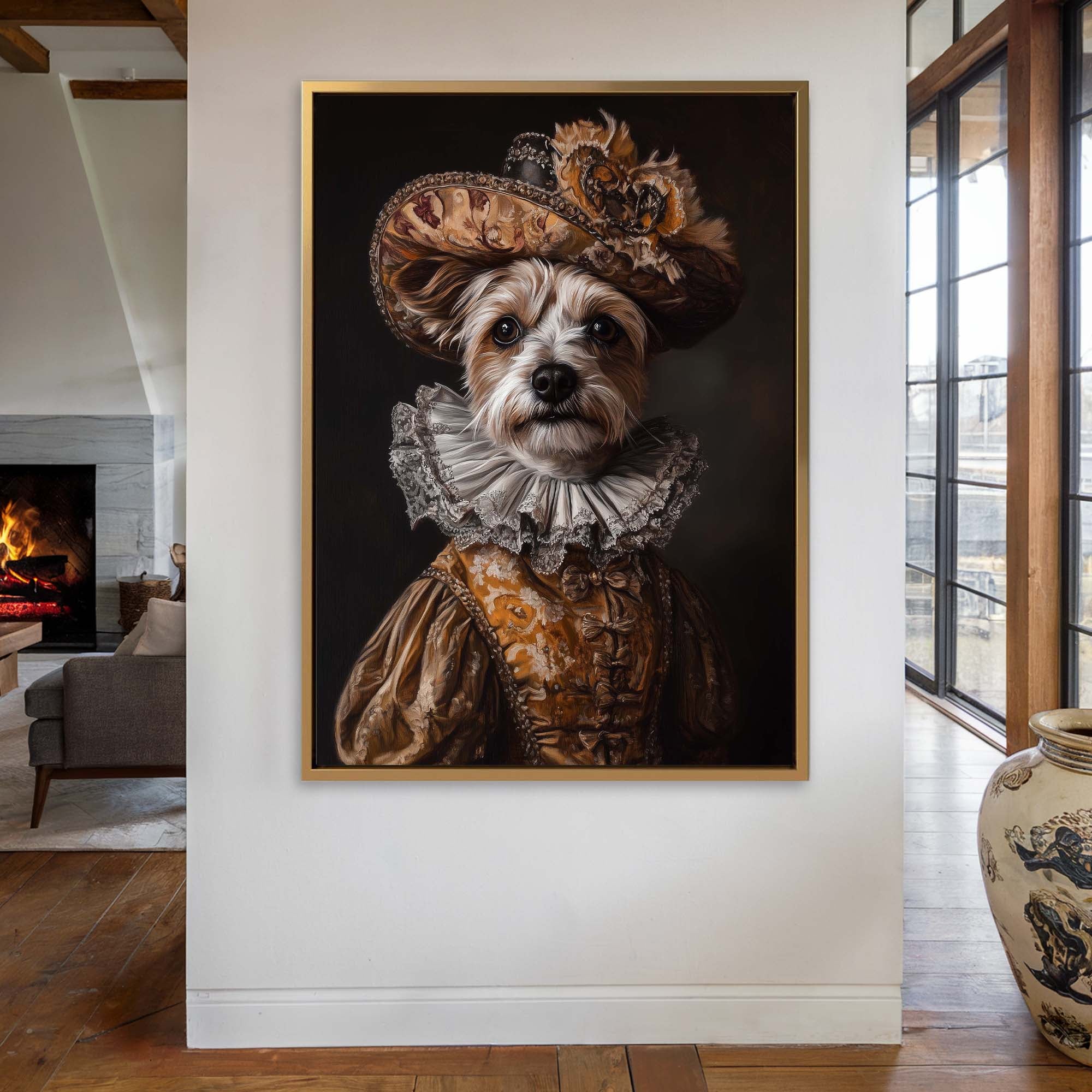 Baroque Dog No1 Canvas Print Canvas Art Wildfrog Art
