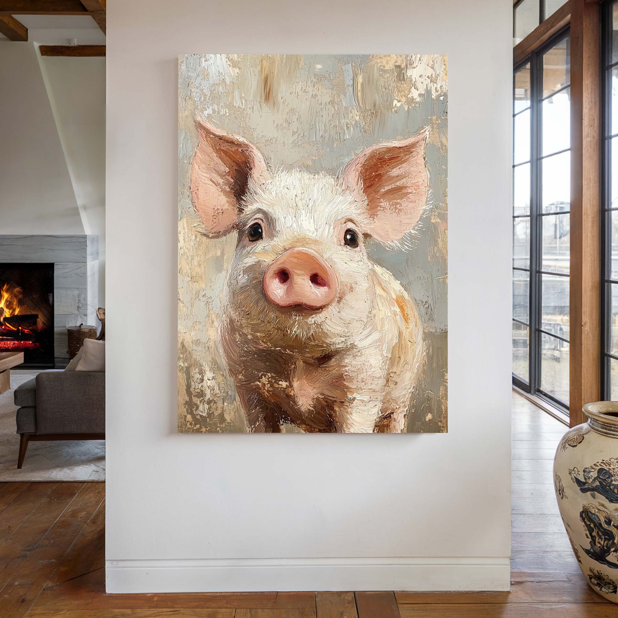 Playful Piglet Canvas Print