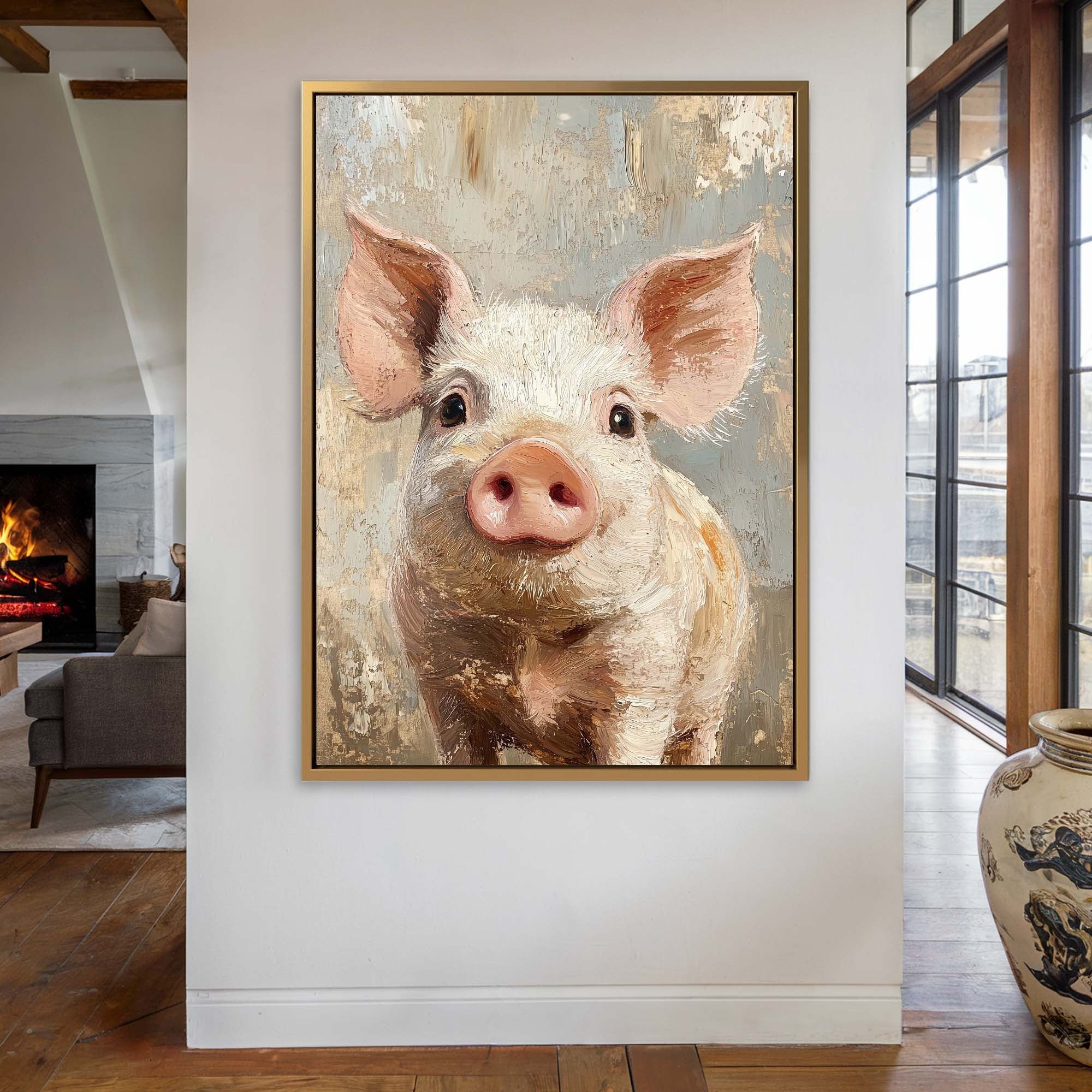 Playful Piglet Canvas Print