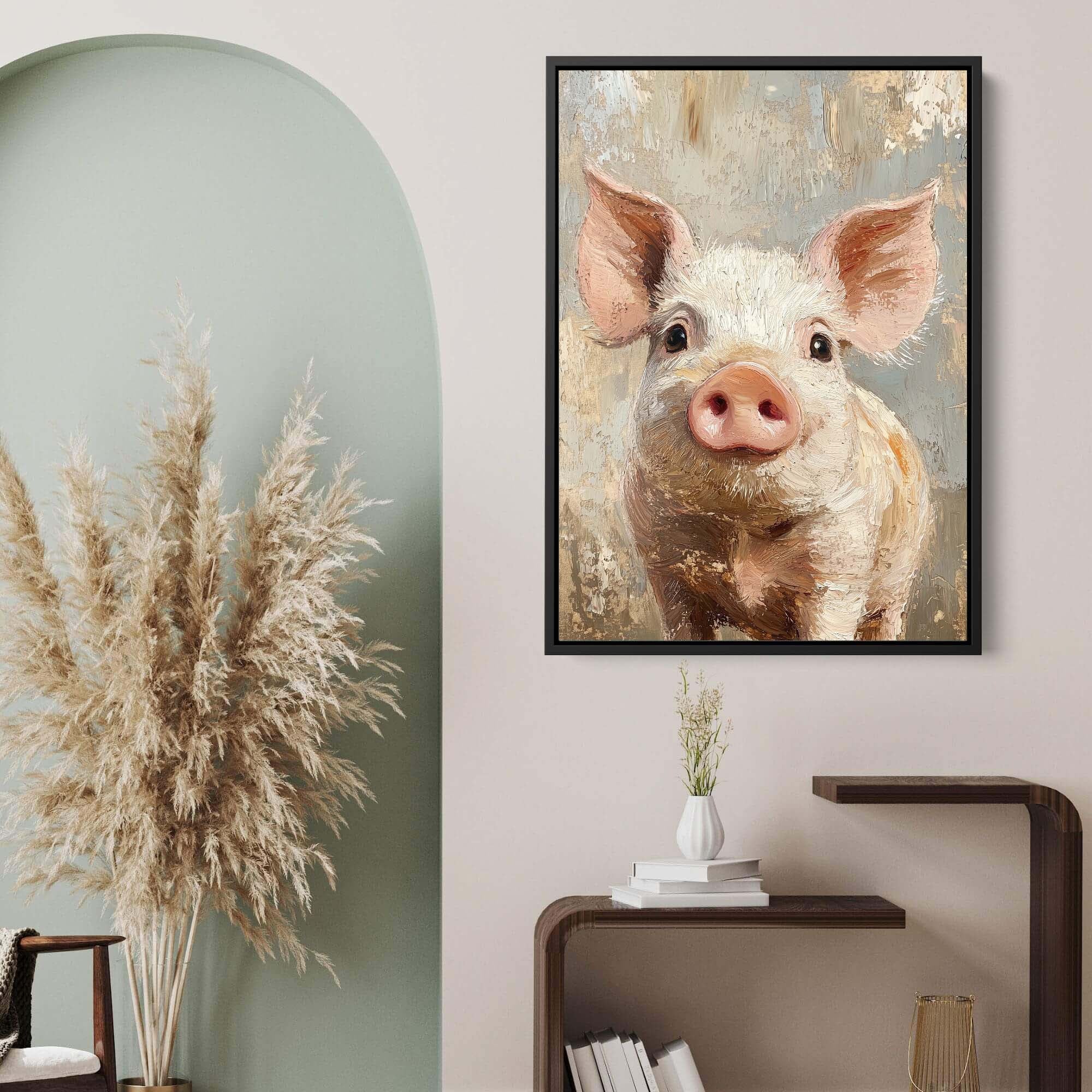 Playful Piglet Canvas Print