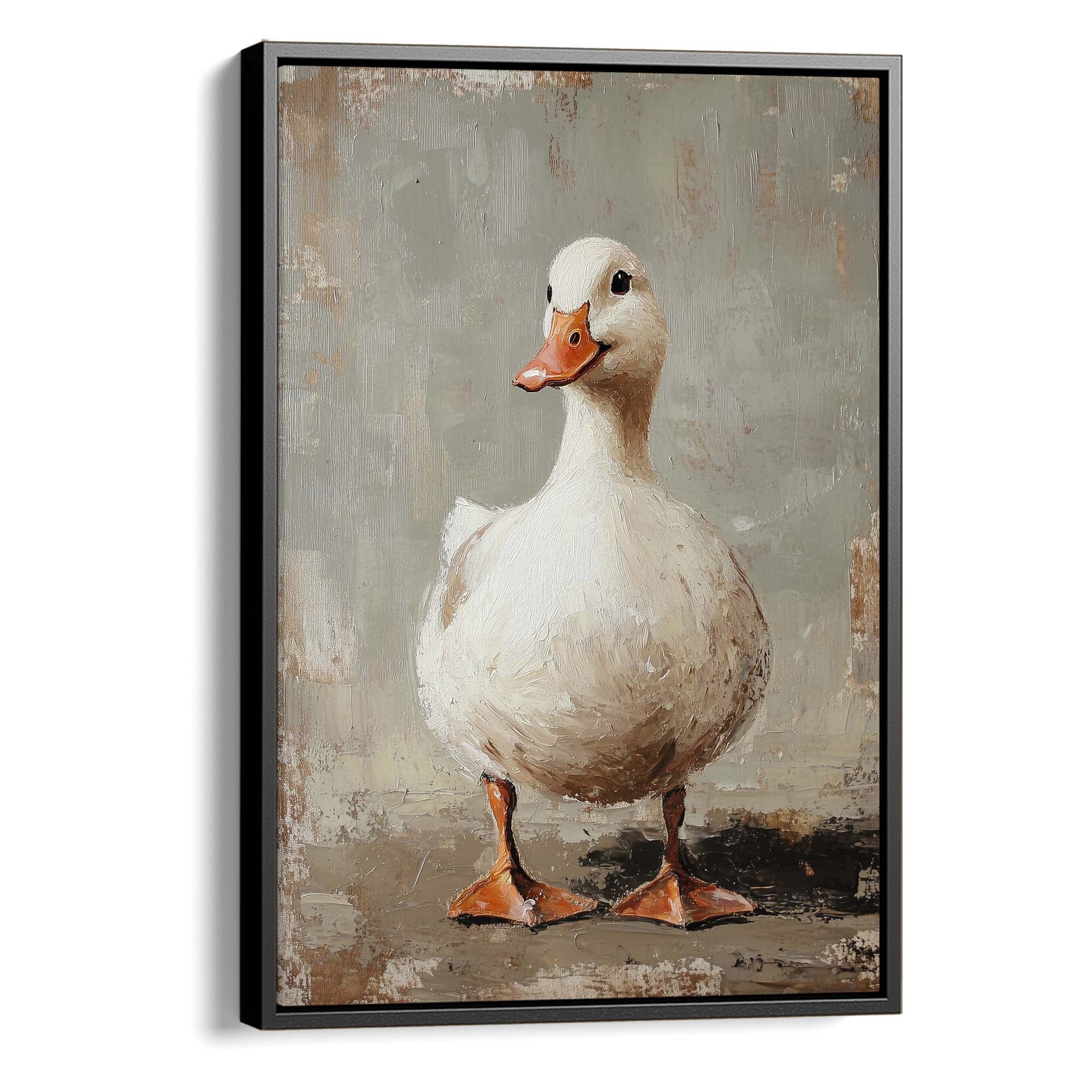 Vintage Duck Pose Canvas Print