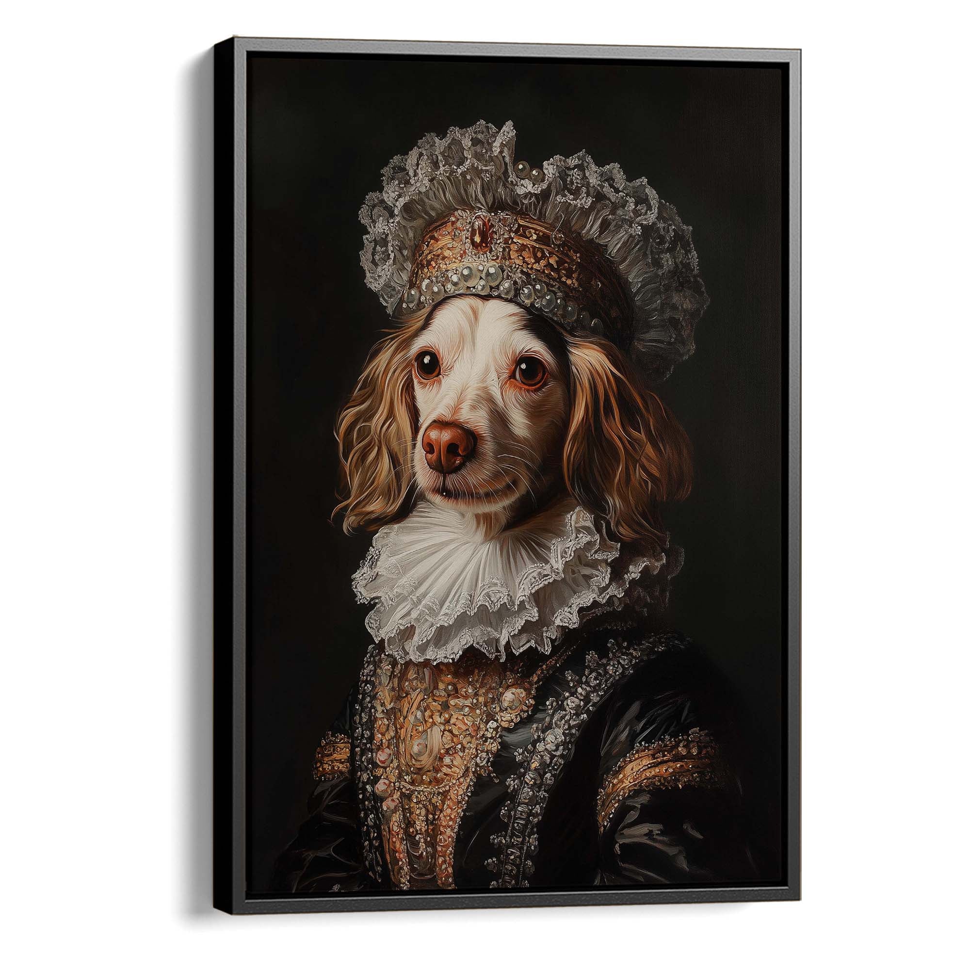 Baroque Dog No4 Canvas Print Canvas Art Wildfrog Art