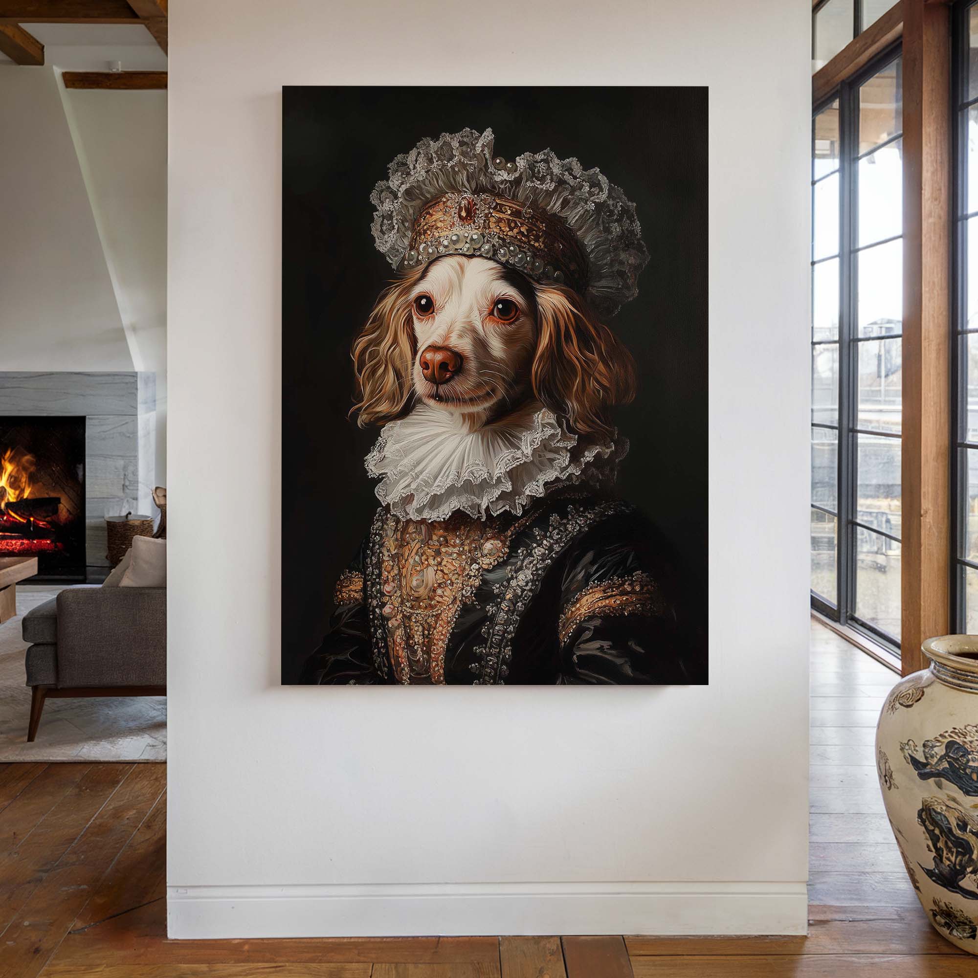 Baroque Dog No4 Canvas Print Canvas Art Wildfrog Art