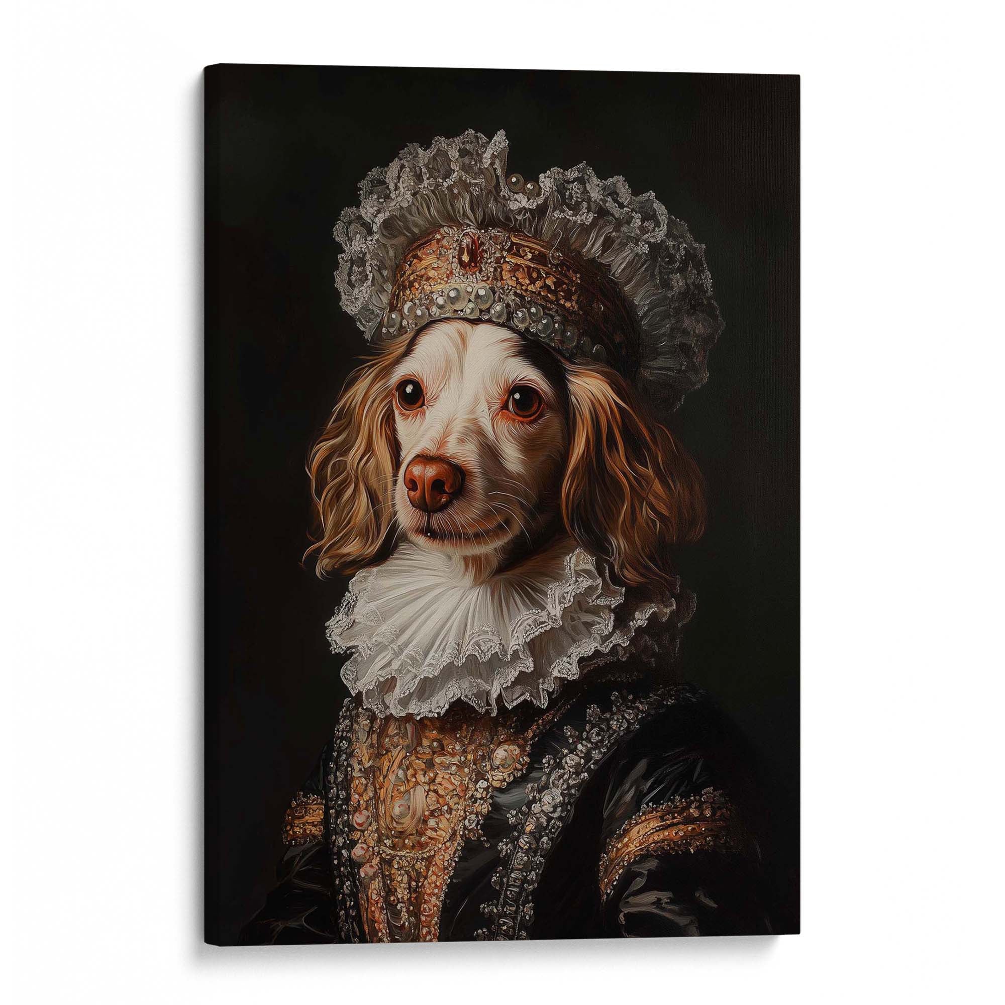 Baroque Dog No4 Canvas Print Canvas Art Wildfrog Art