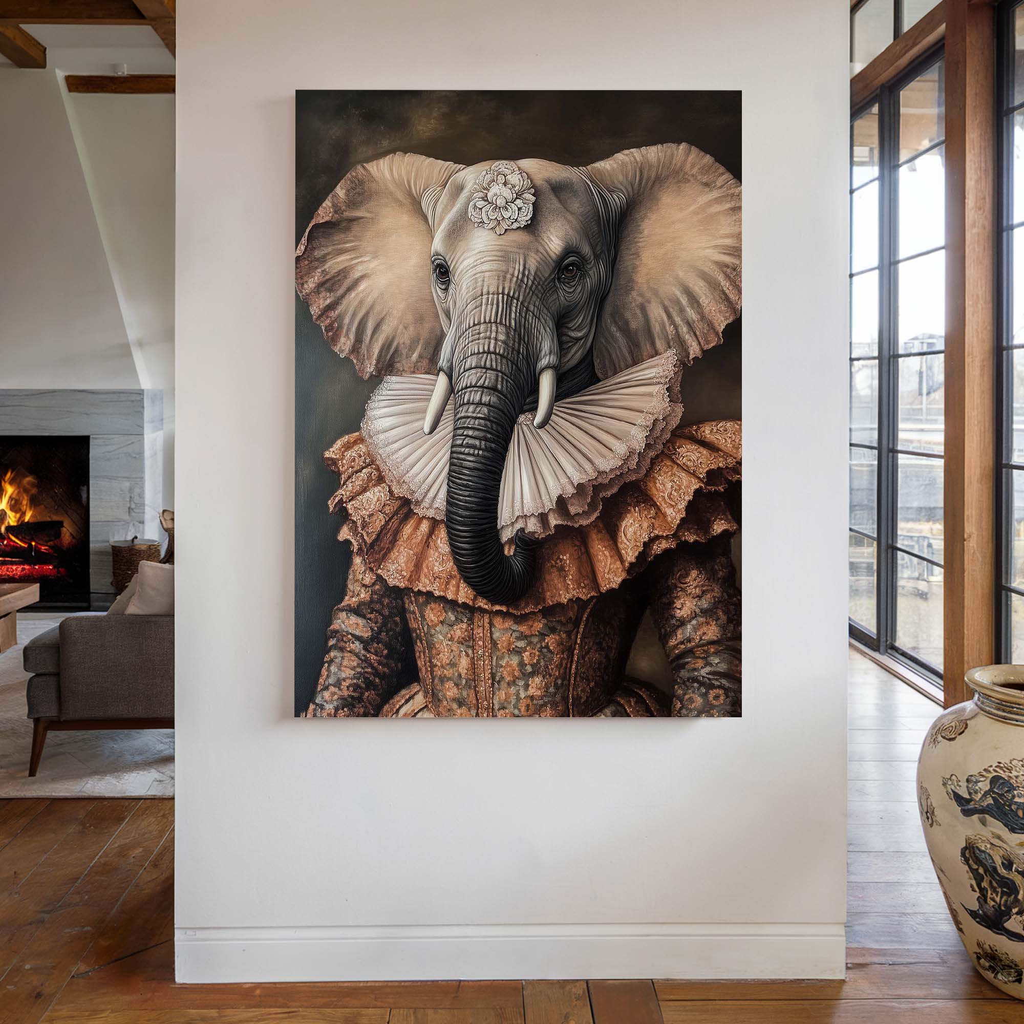 Baroque Elephant Canvas Print Canvas Art Wildfrog Art