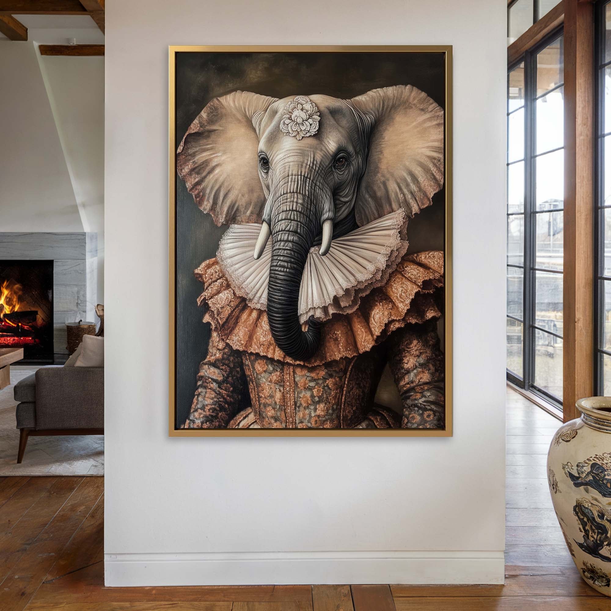 Baroque Elephant Canvas Print Canvas Art Wildfrog Art