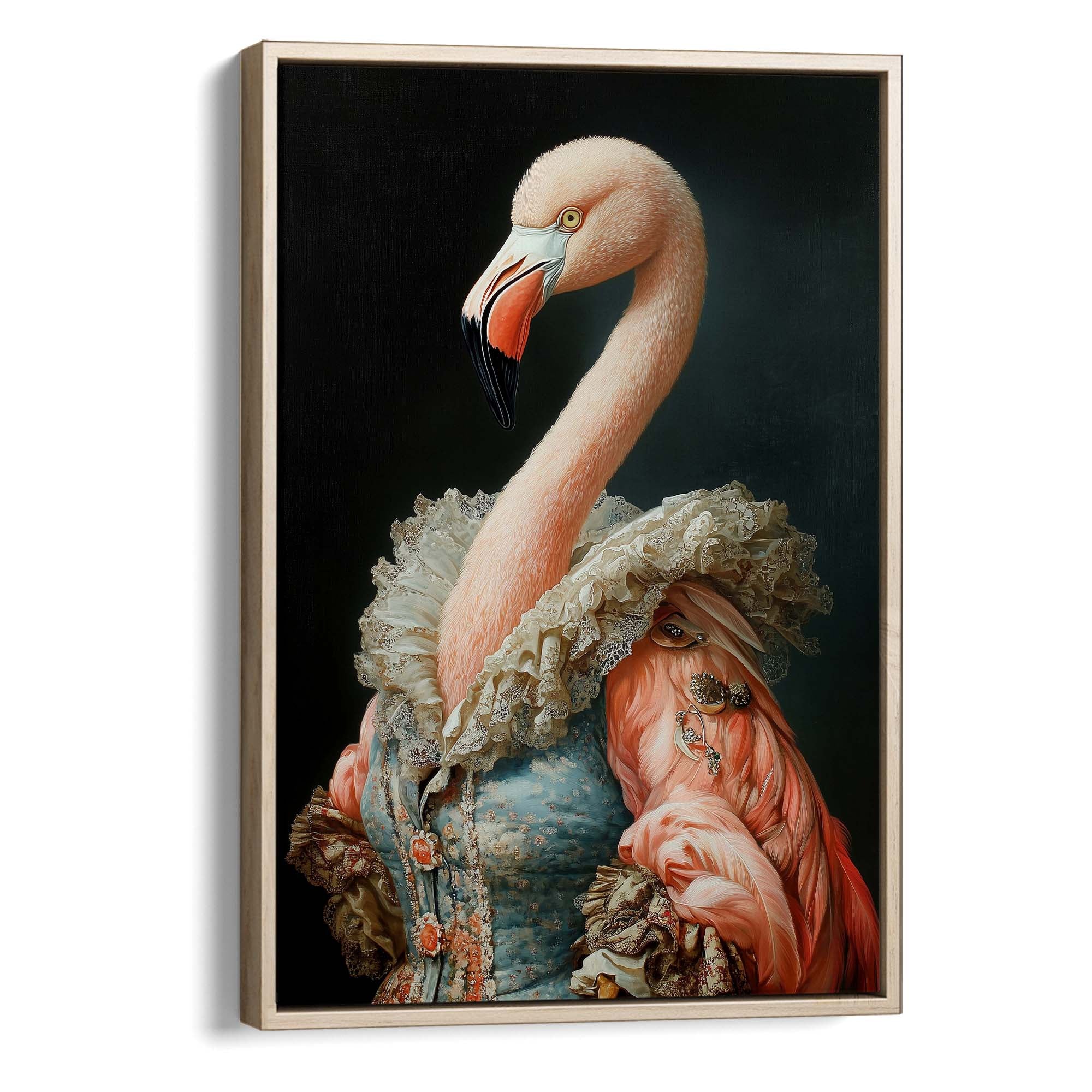Baroque Flamingo Canvas Print Canvas Art Wildfrog Art