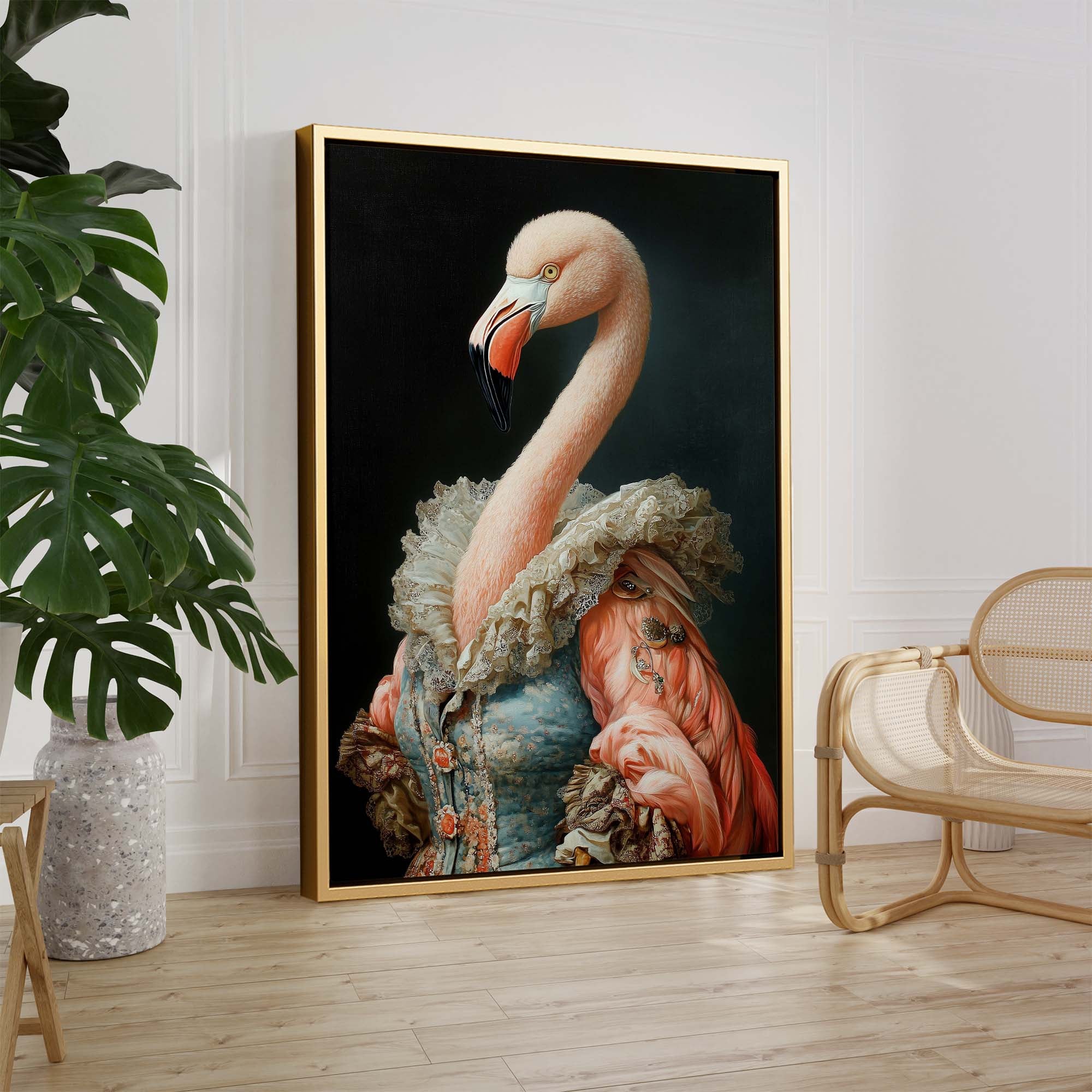 Baroque Flamingo Canvas Print Canvas Art Wildfrog Art