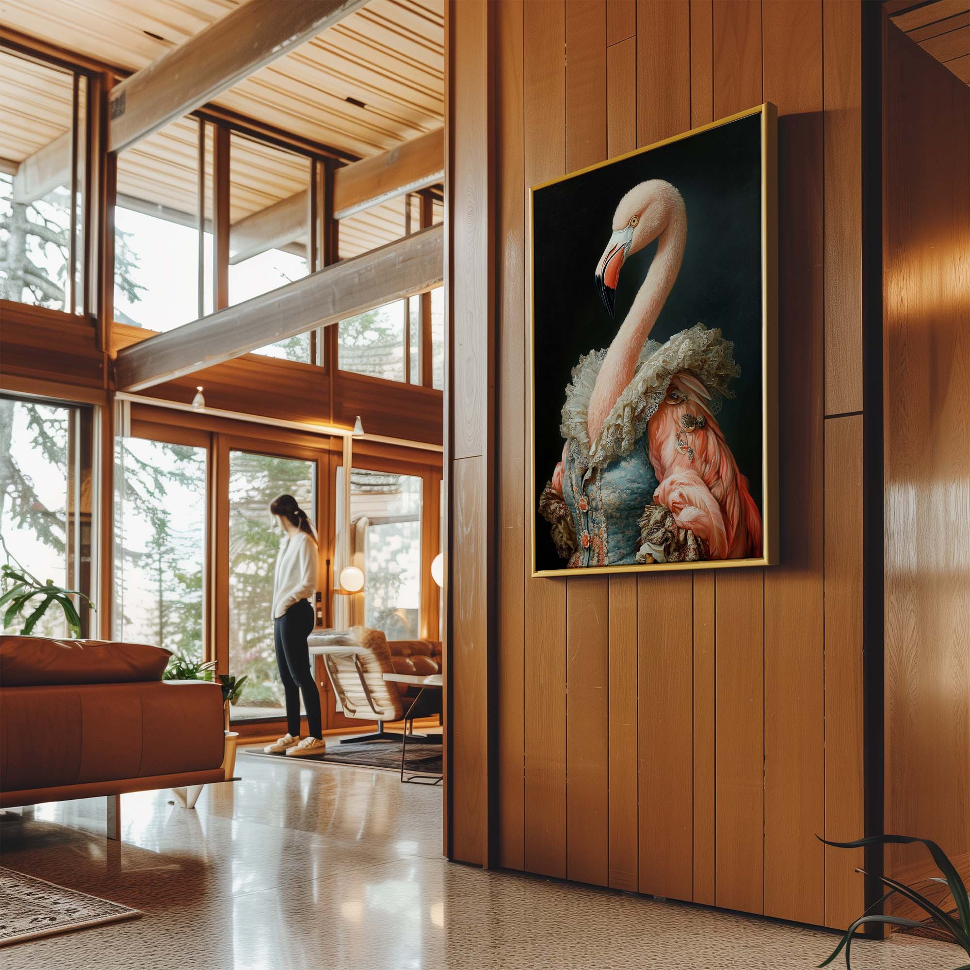 Baroque Flamingo Canvas Print Canvas Art Wildfrog Art