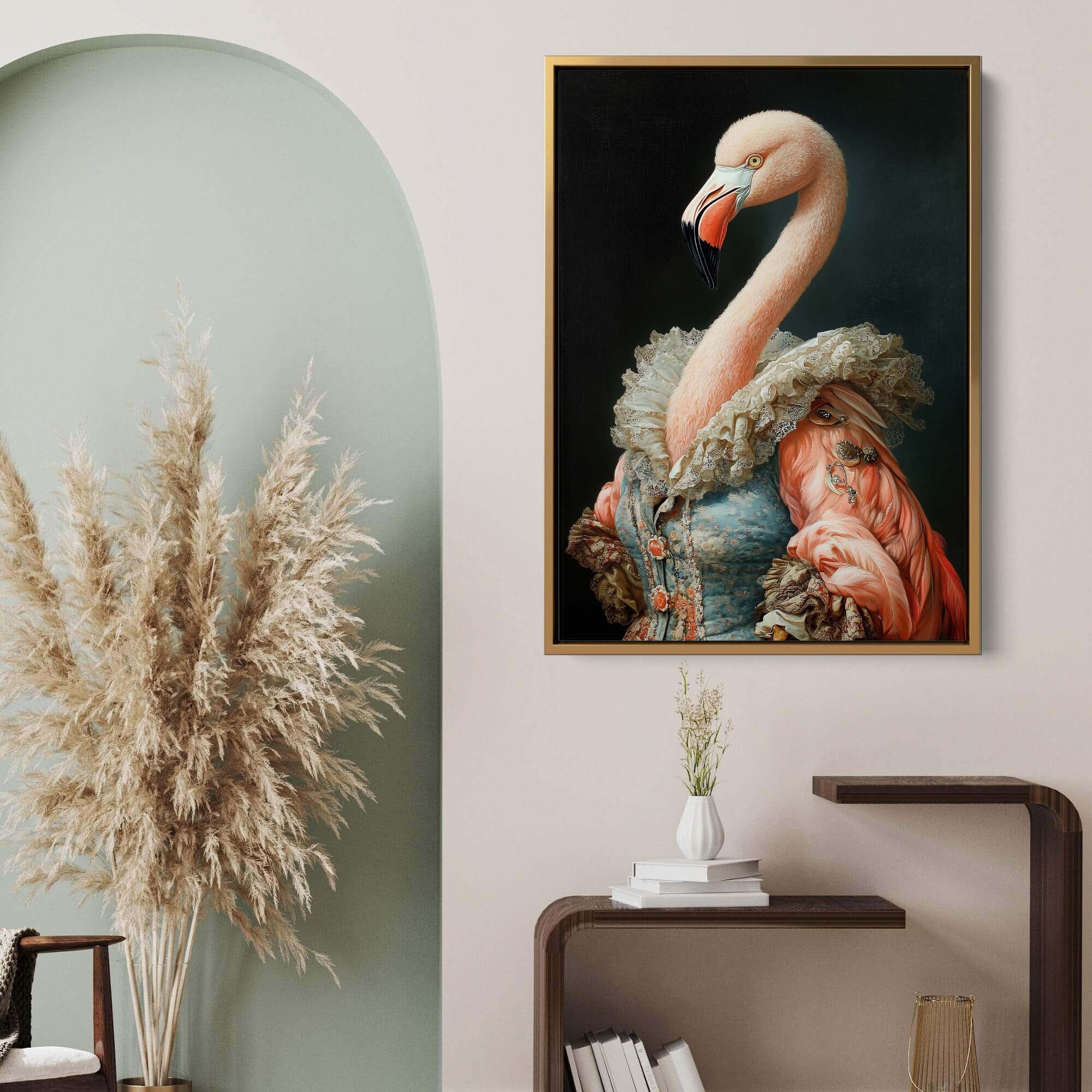 Baroque Flamingo Canvas Print Canvas Art Wildfrog Art