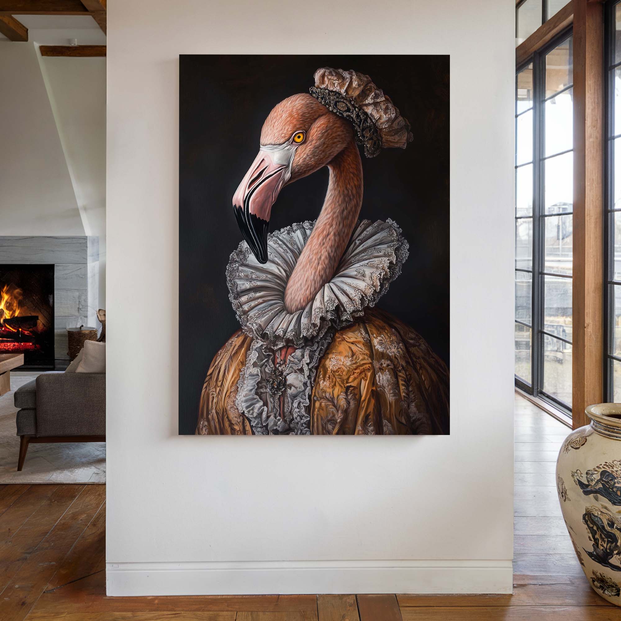 Baroque Flamingo No2 Canvas Print Canvas Art Wildfrog Art