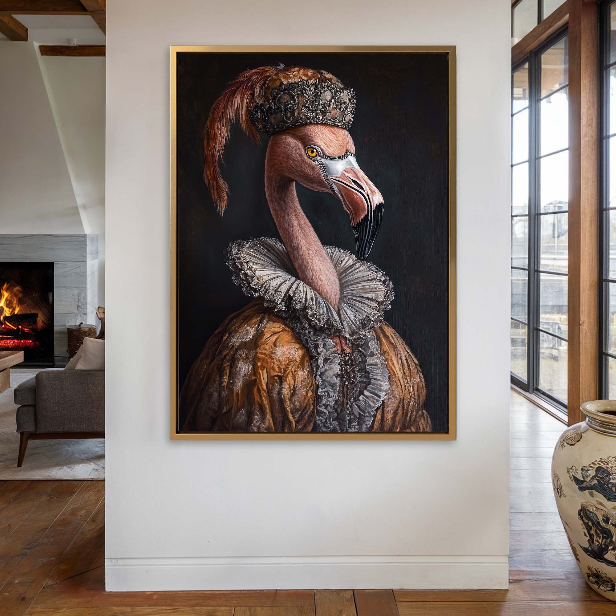 Baroque Flamingo No3 Canvas Print Canvas Art Wildfrog Art