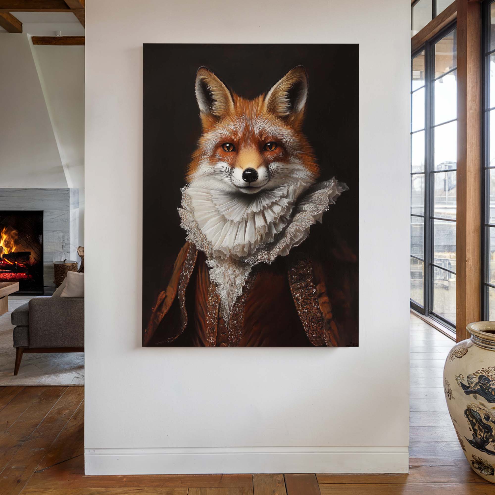 Baroque Fox No1 Canvas Print Canvas Art Wildfrog Art