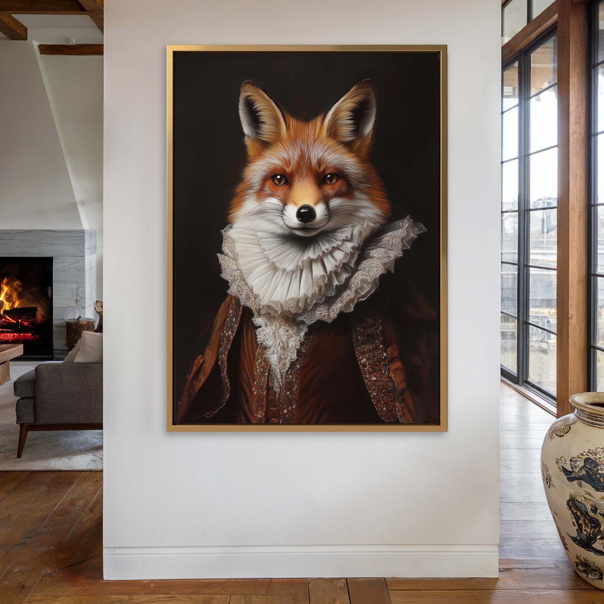 Baroque Fox No1 Canvas Print Canvas Art Wildfrog Art