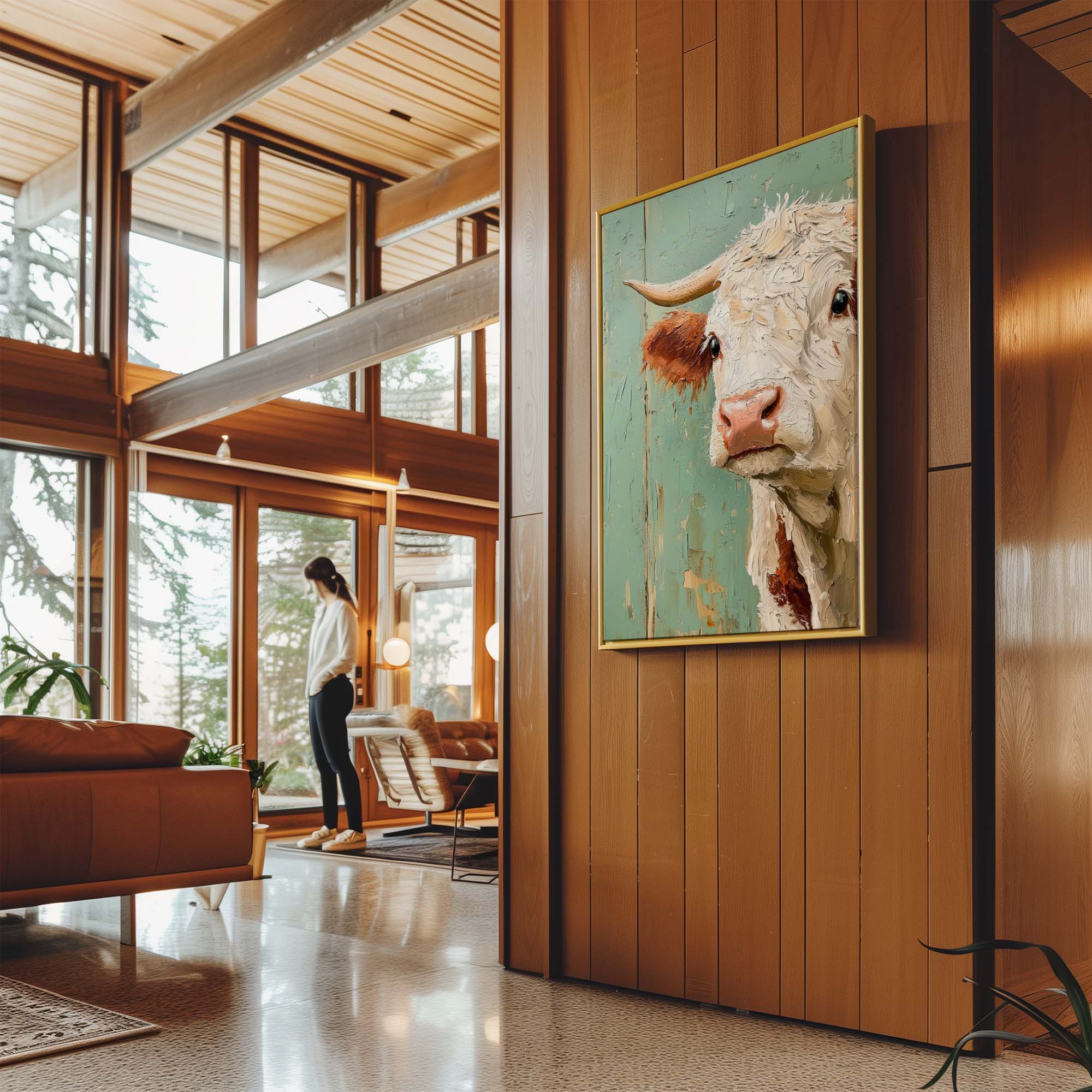 Timeless Cow Canvas Print