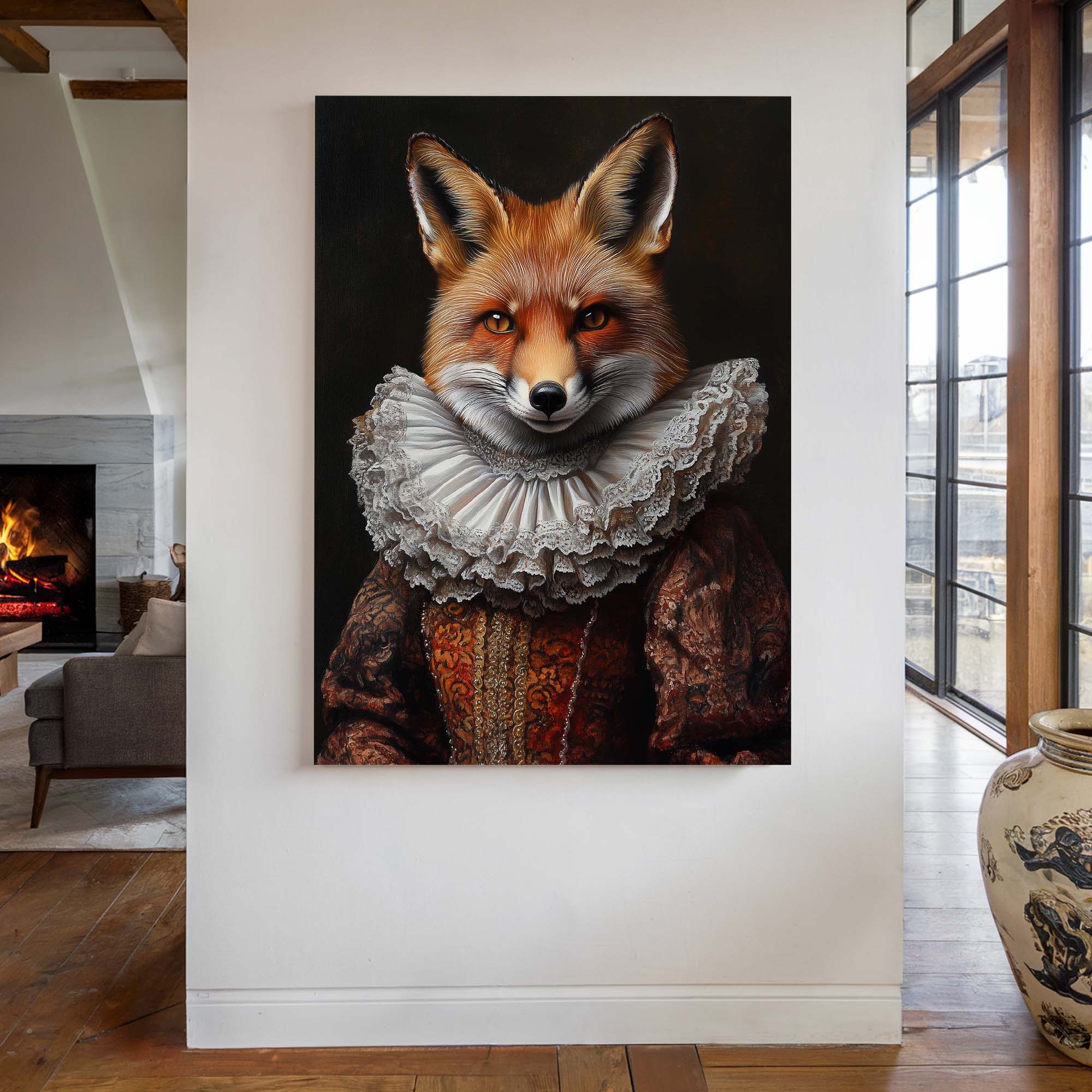 Baroque Fox No2 Canvas Print Canvas Art Wildfrog Art