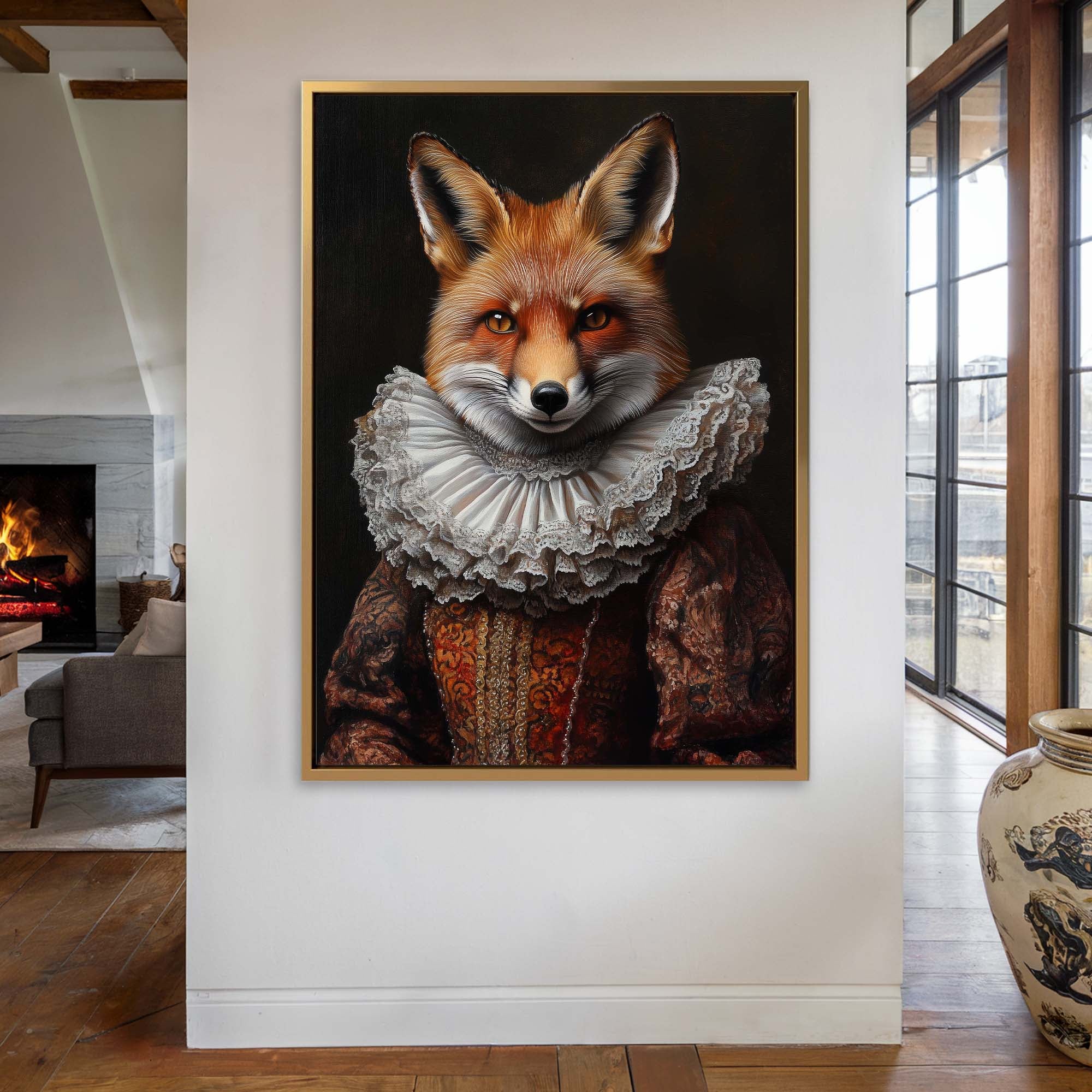 Baroque Fox No2 Canvas Print Canvas Art Wildfrog Art
