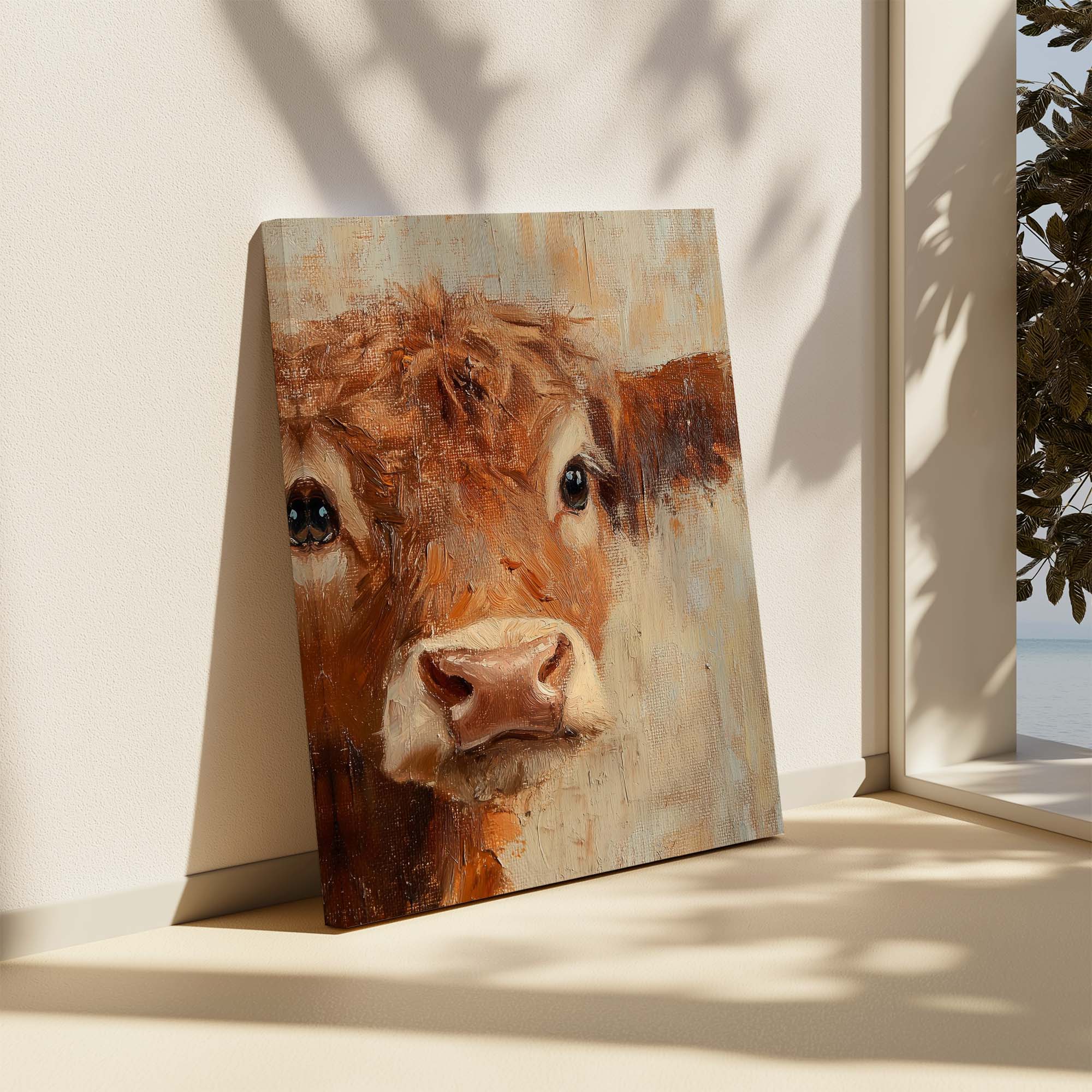 Curious Calf Canvas Print