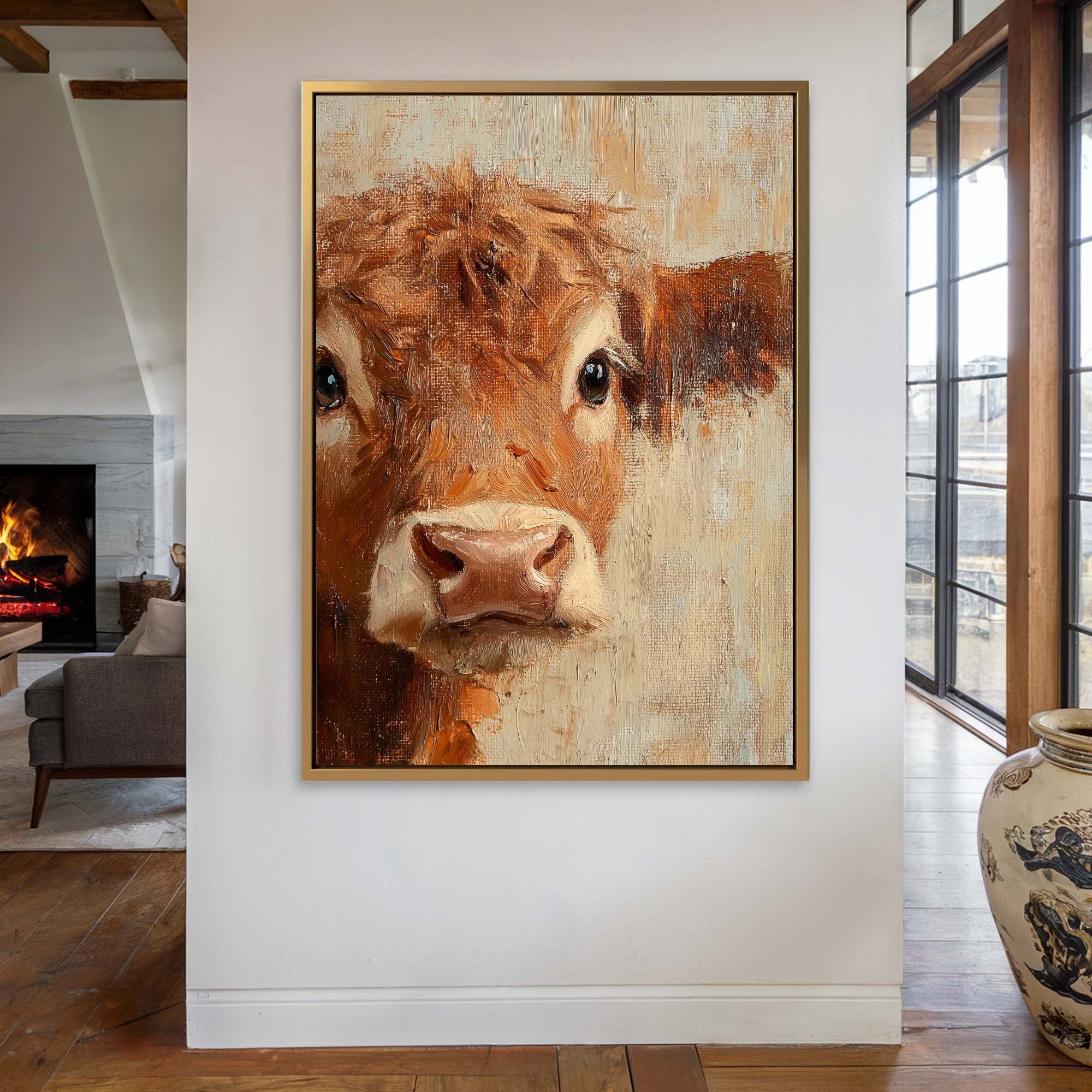 Curious Calf Canvas Print