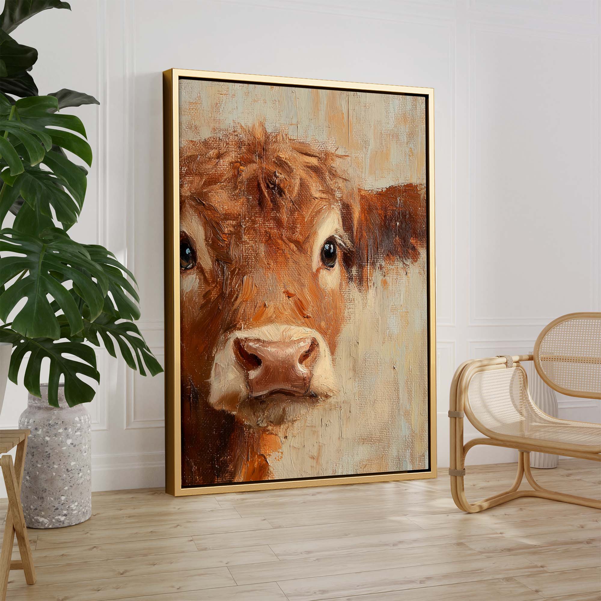 Curious Calf Canvas Print