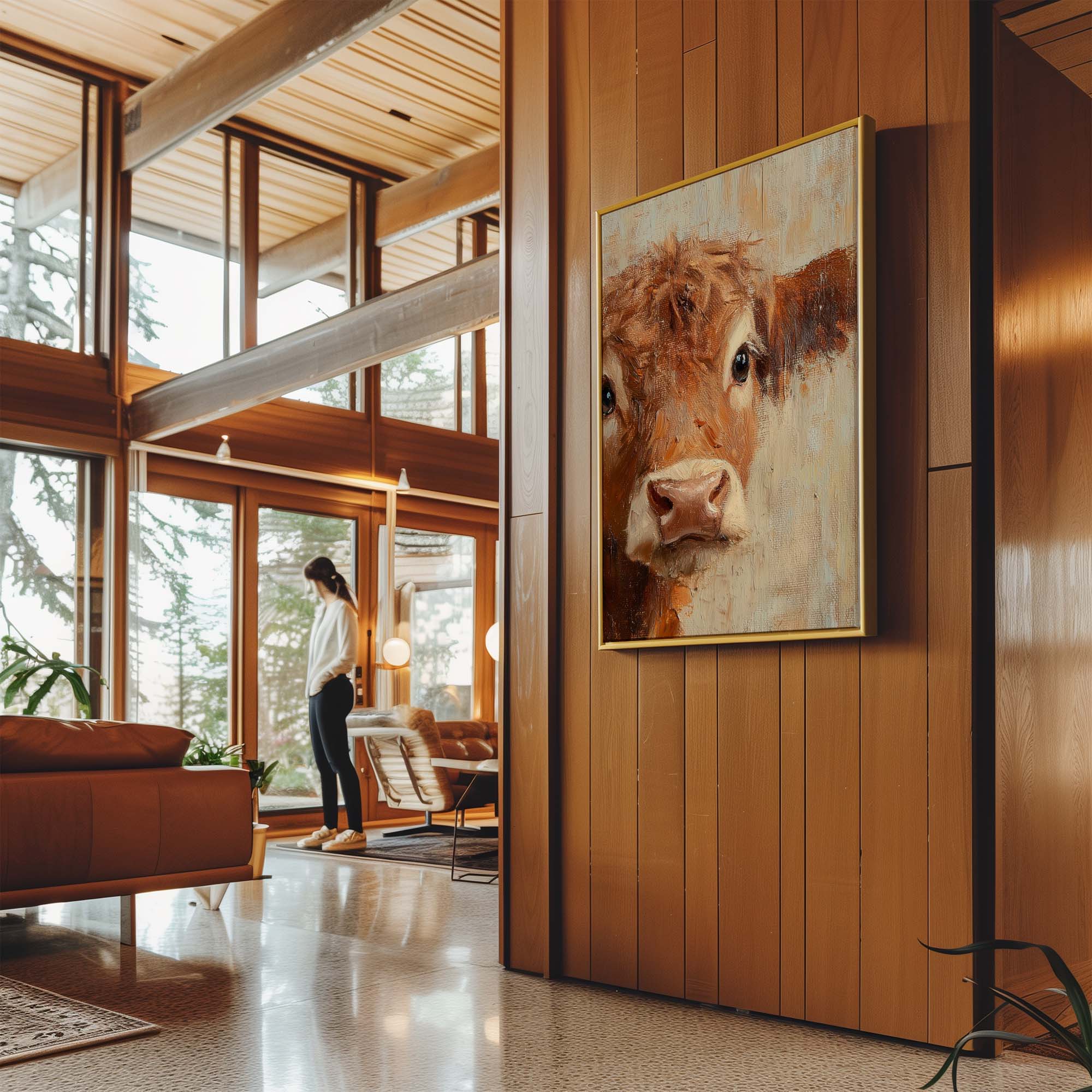 Curious Calf Canvas Print