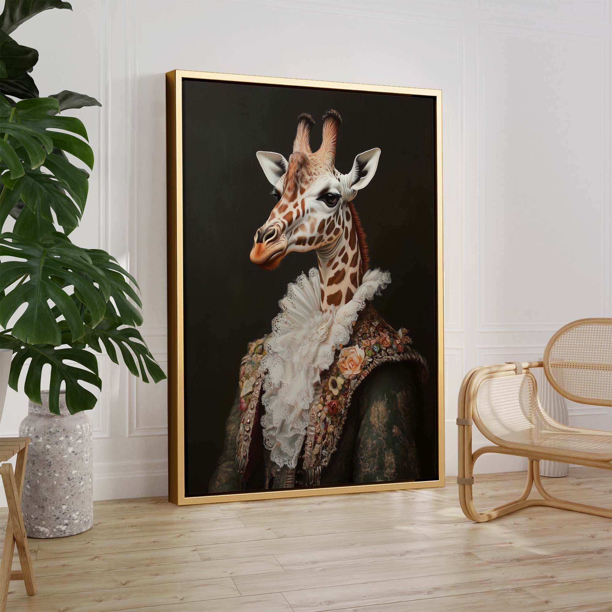 Baroque Giraffe Canvas Print Canvas Art Wildfrog Art