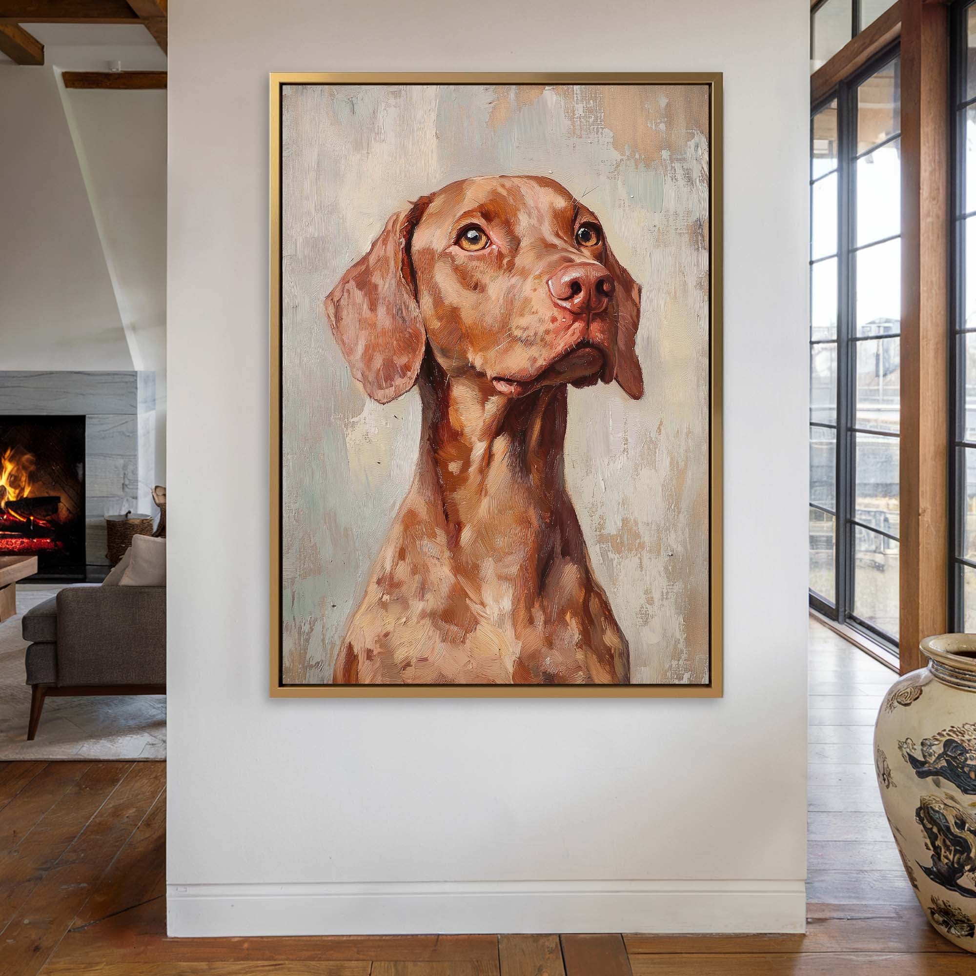Farmhouse Dog No1 Canvas Print
