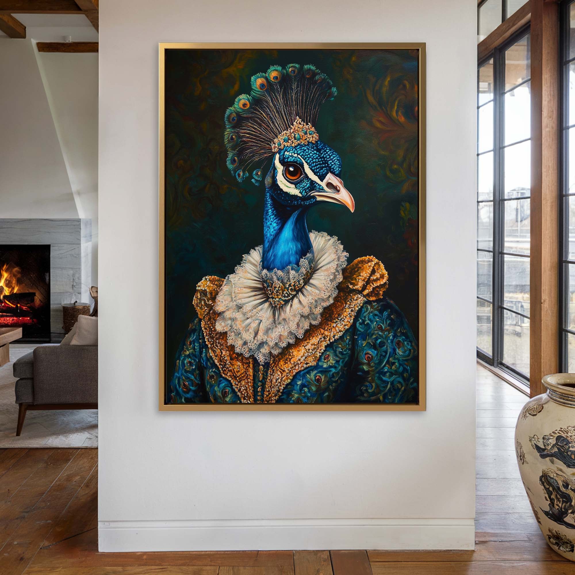 Baroque Peacock No1 Canvas Print Canvas Art Wildfrog Art