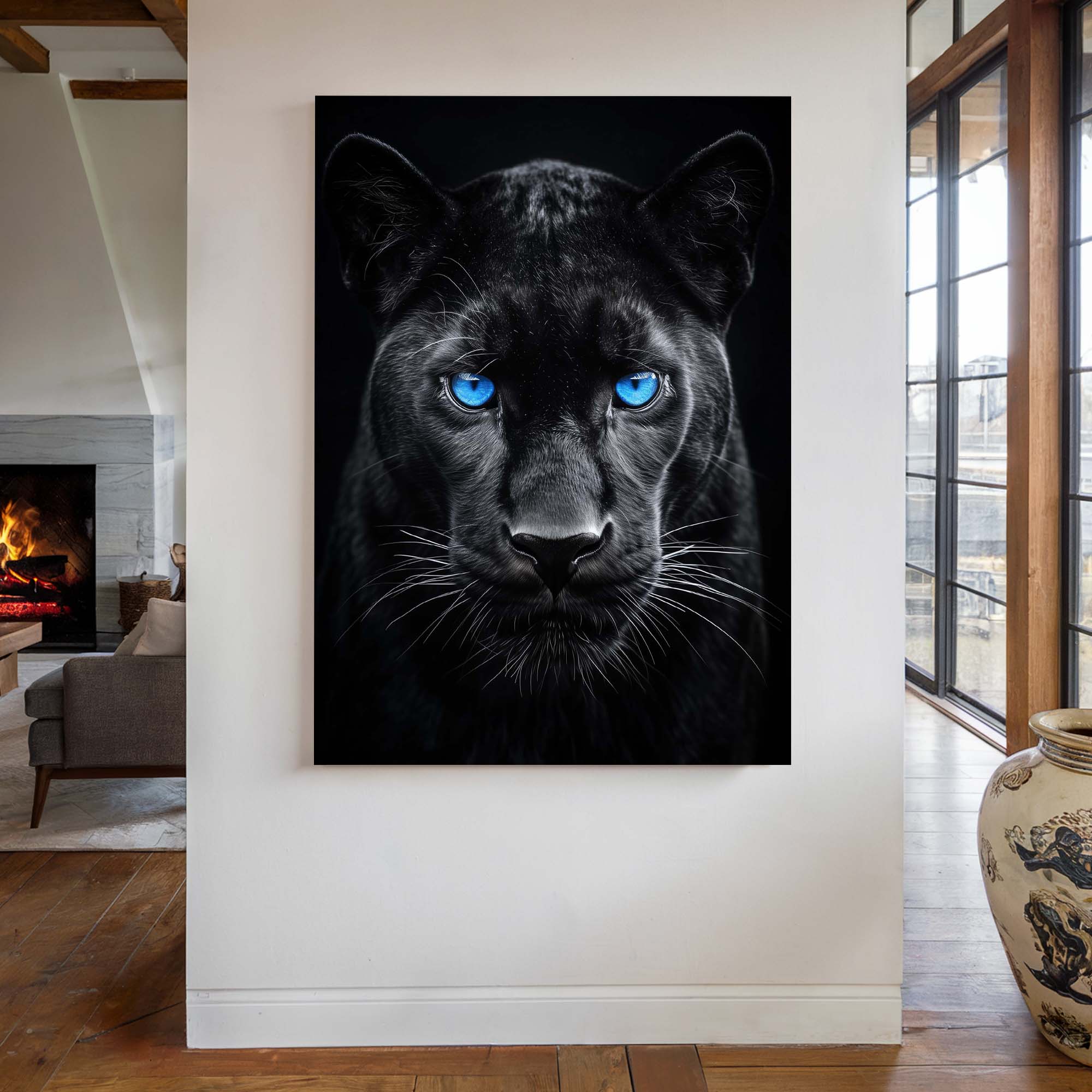 Black Panther Gaze Canvas Print