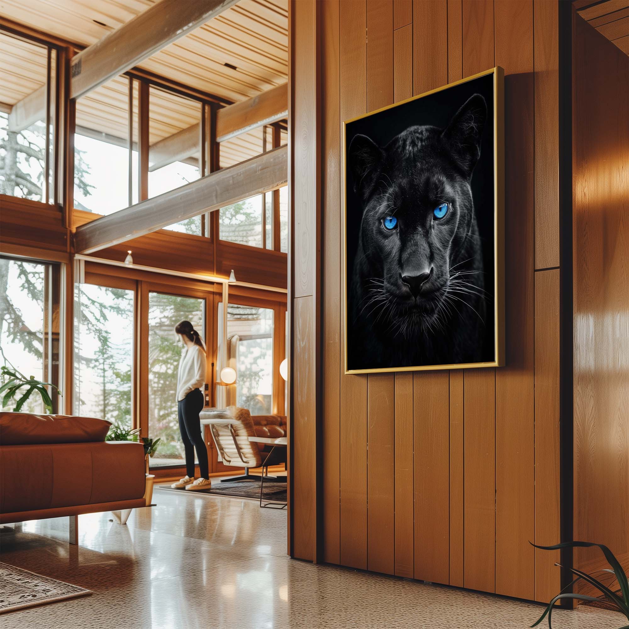 Black Panther Gaze Canvas Print