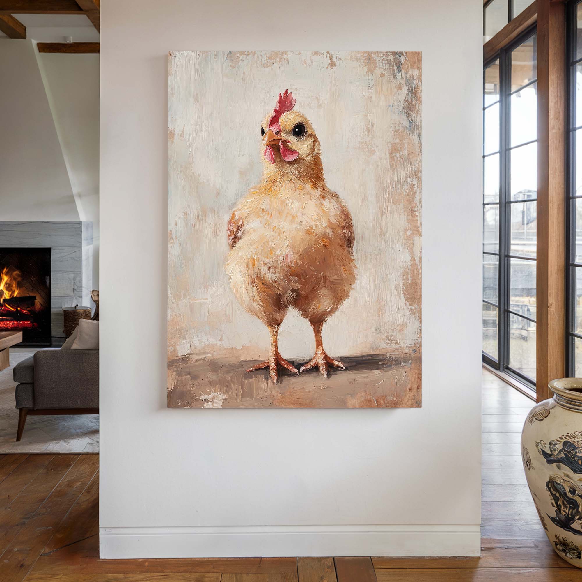 Barnyard Hen Canvas Print