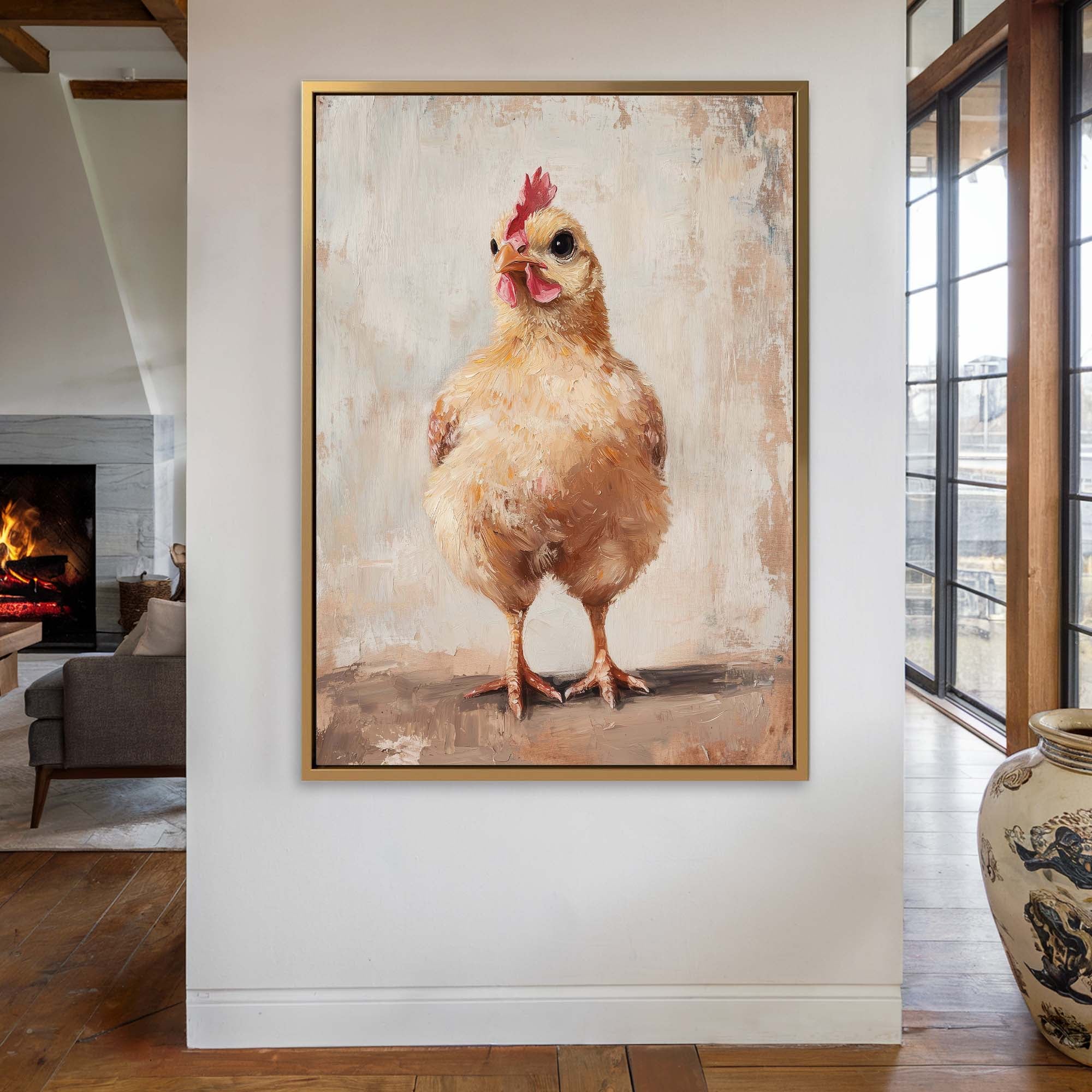 Barnyard Hen Canvas Print