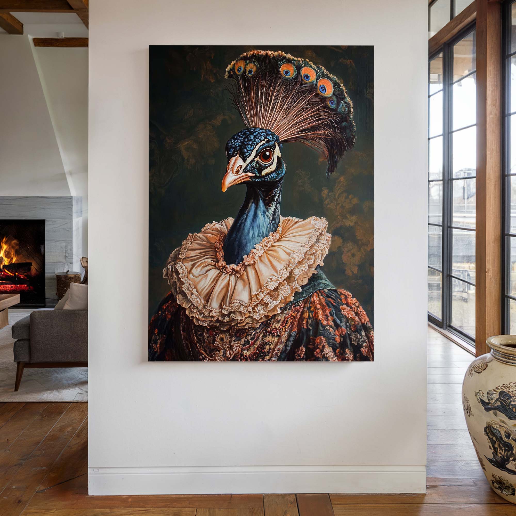 Baroque Peacock No2 Canvas Print Canvas Art Wildfrog Art