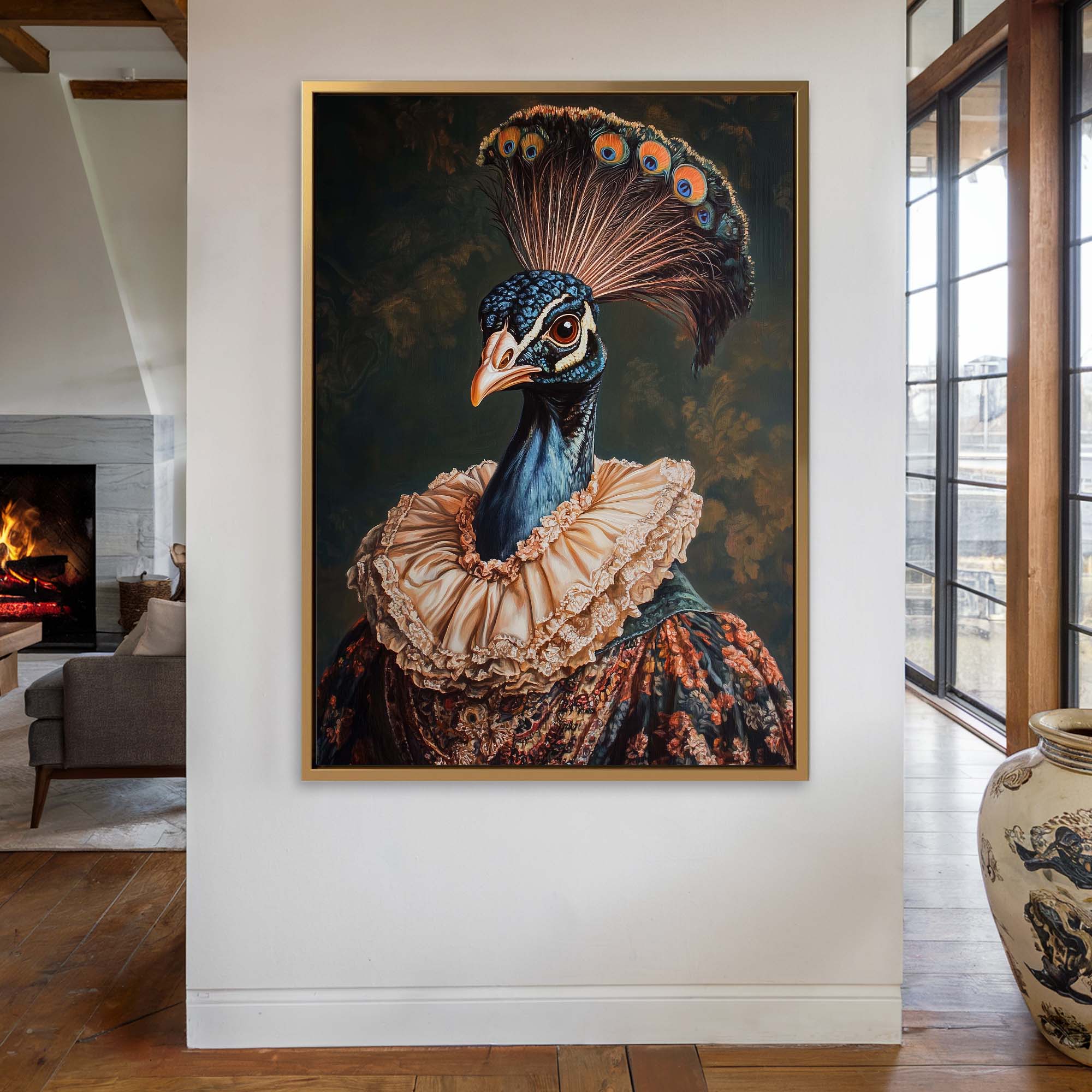 Baroque Peacock No2 Canvas Print Canvas Art Wildfrog Art