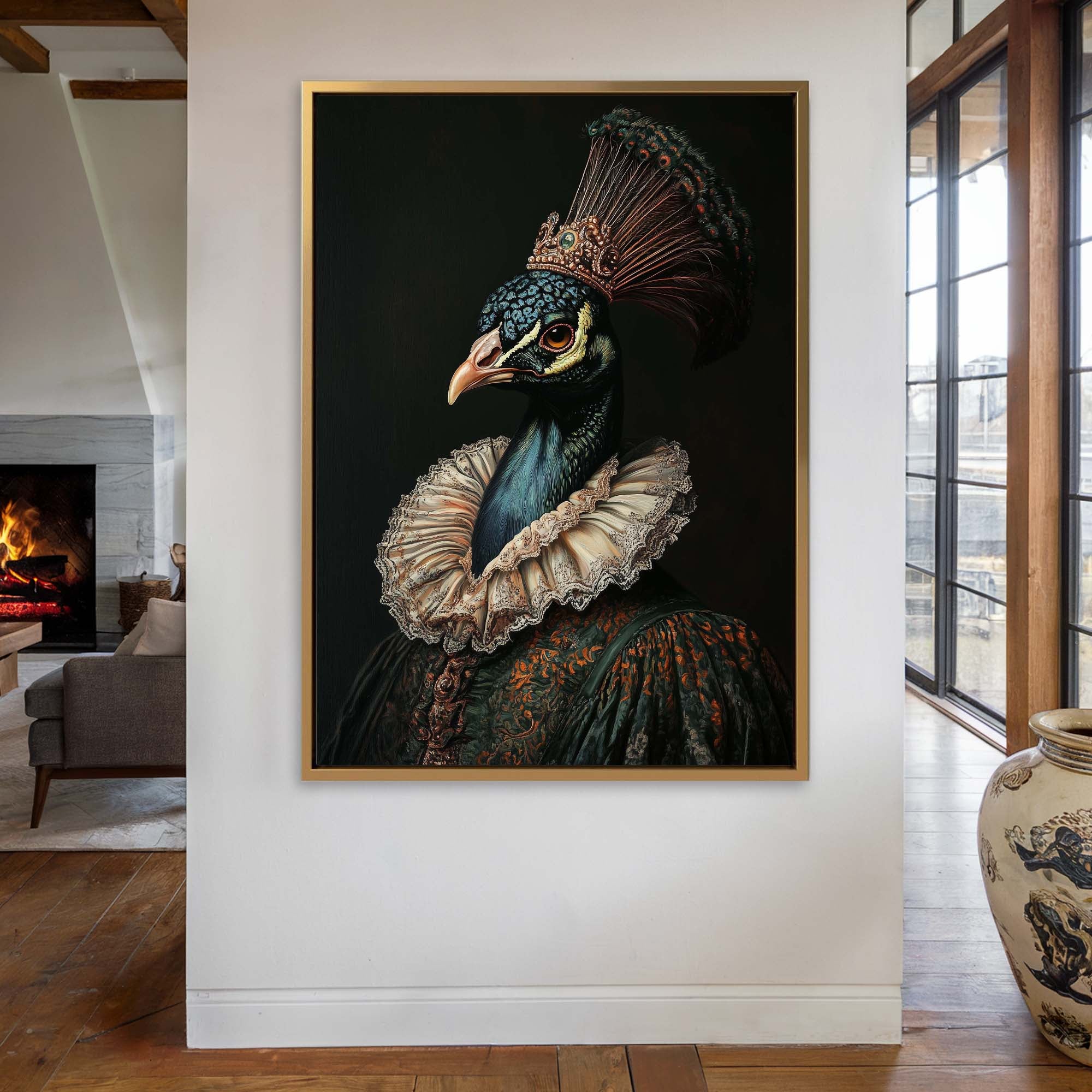 Baroque Peacock No3 Canvas Print Canvas Art Wildfrog Art