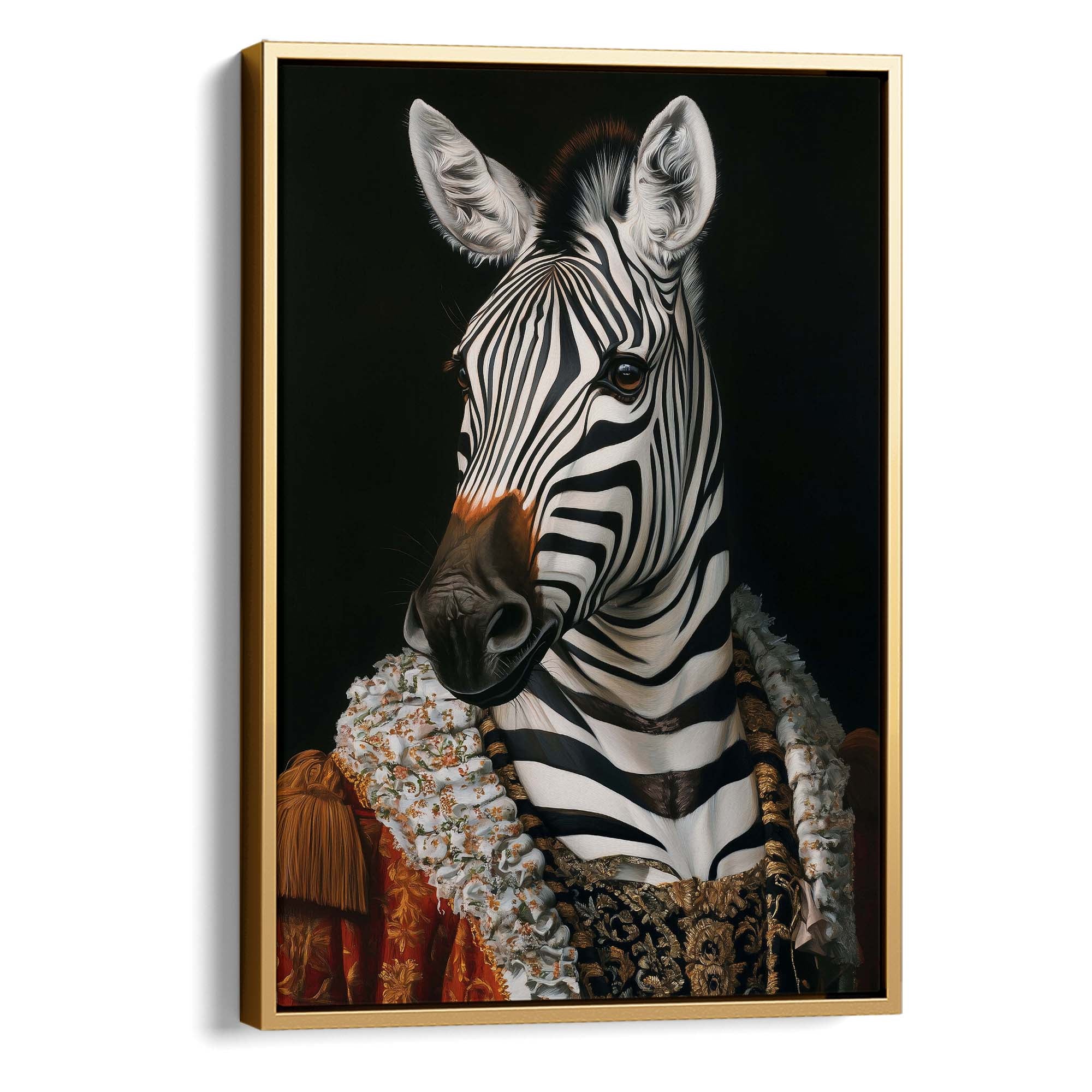 Baroque Zebra No1 Canvas Print Canvas Art Wildfrog Art