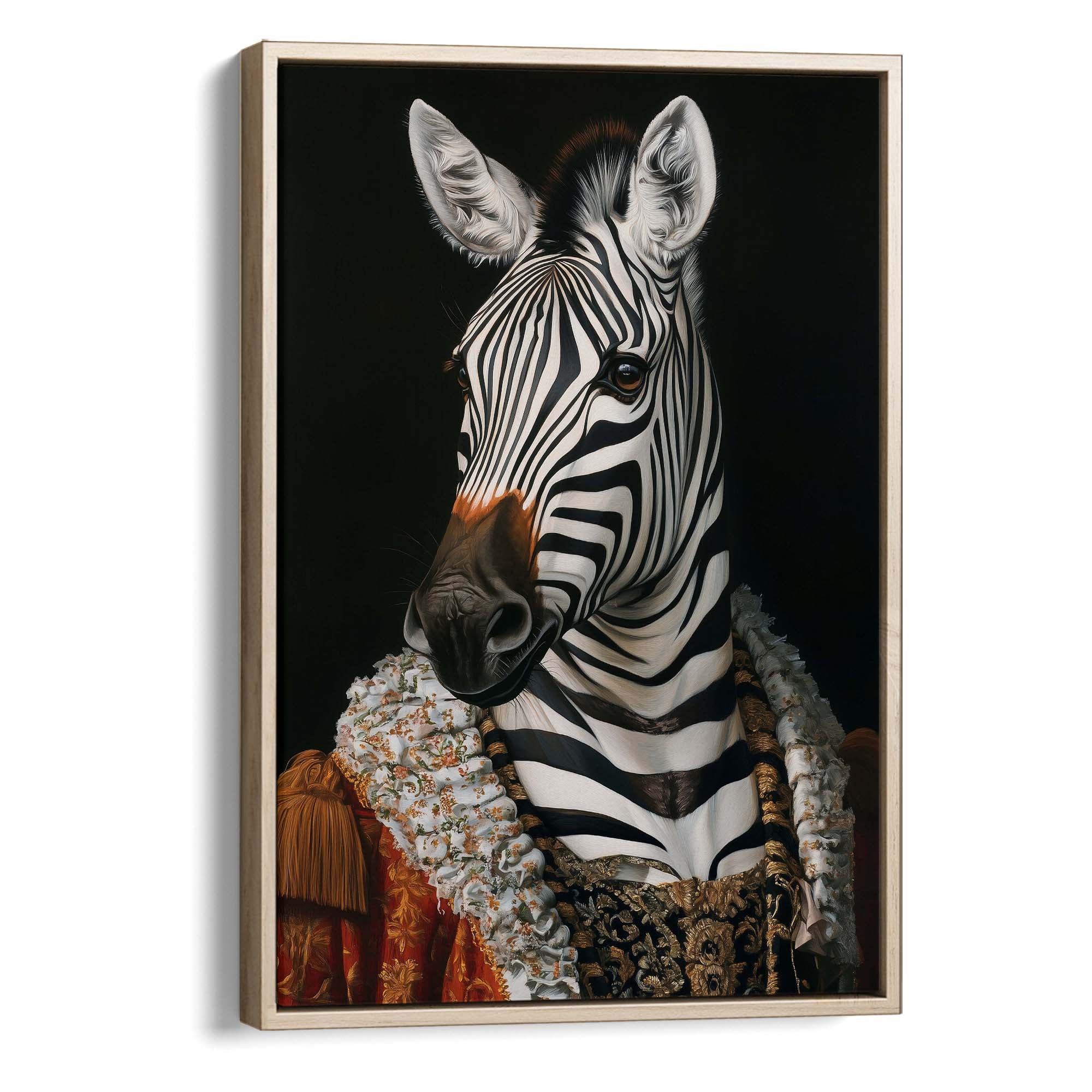 Baroque Zebra No1 Canvas Print Canvas Art Wildfrog Art