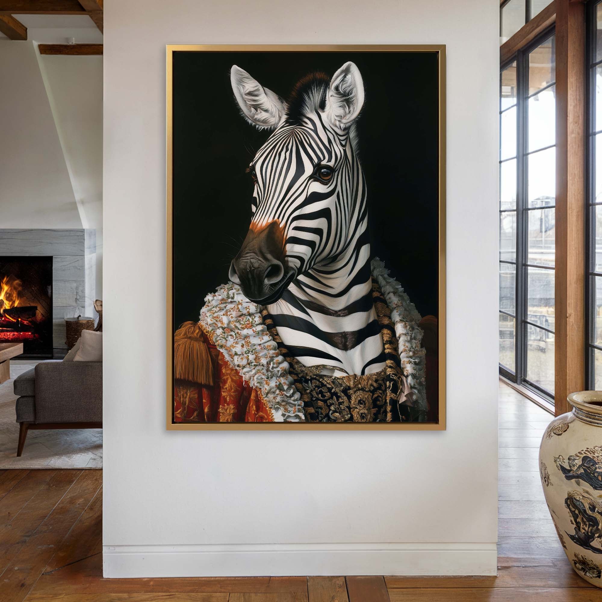 Baroque Zebra No1 Canvas Print Canvas Art Wildfrog Art