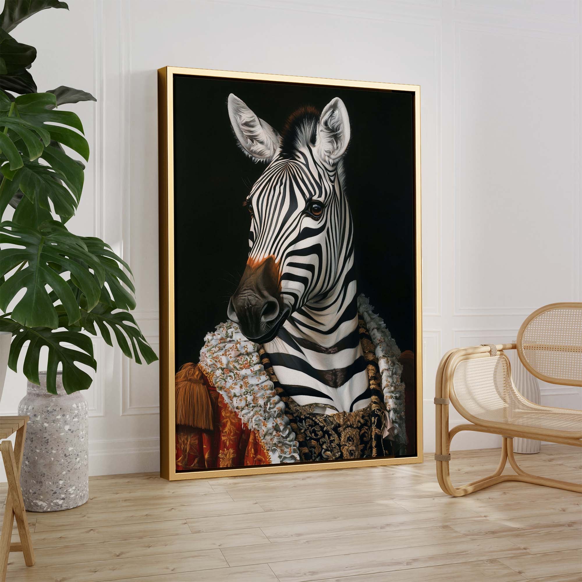 Baroque Zebra No1 Canvas Print Canvas Art Wildfrog Art
