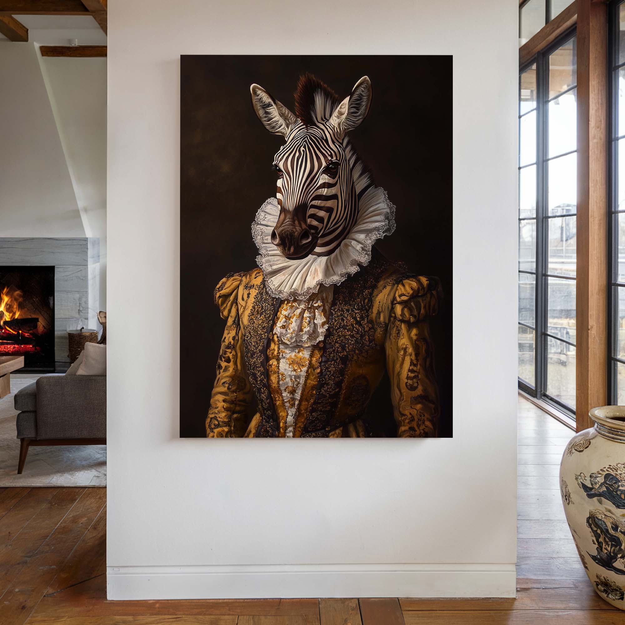 Baroque Zebra No2 Canvas Print Canvas Art Wildfrog Art