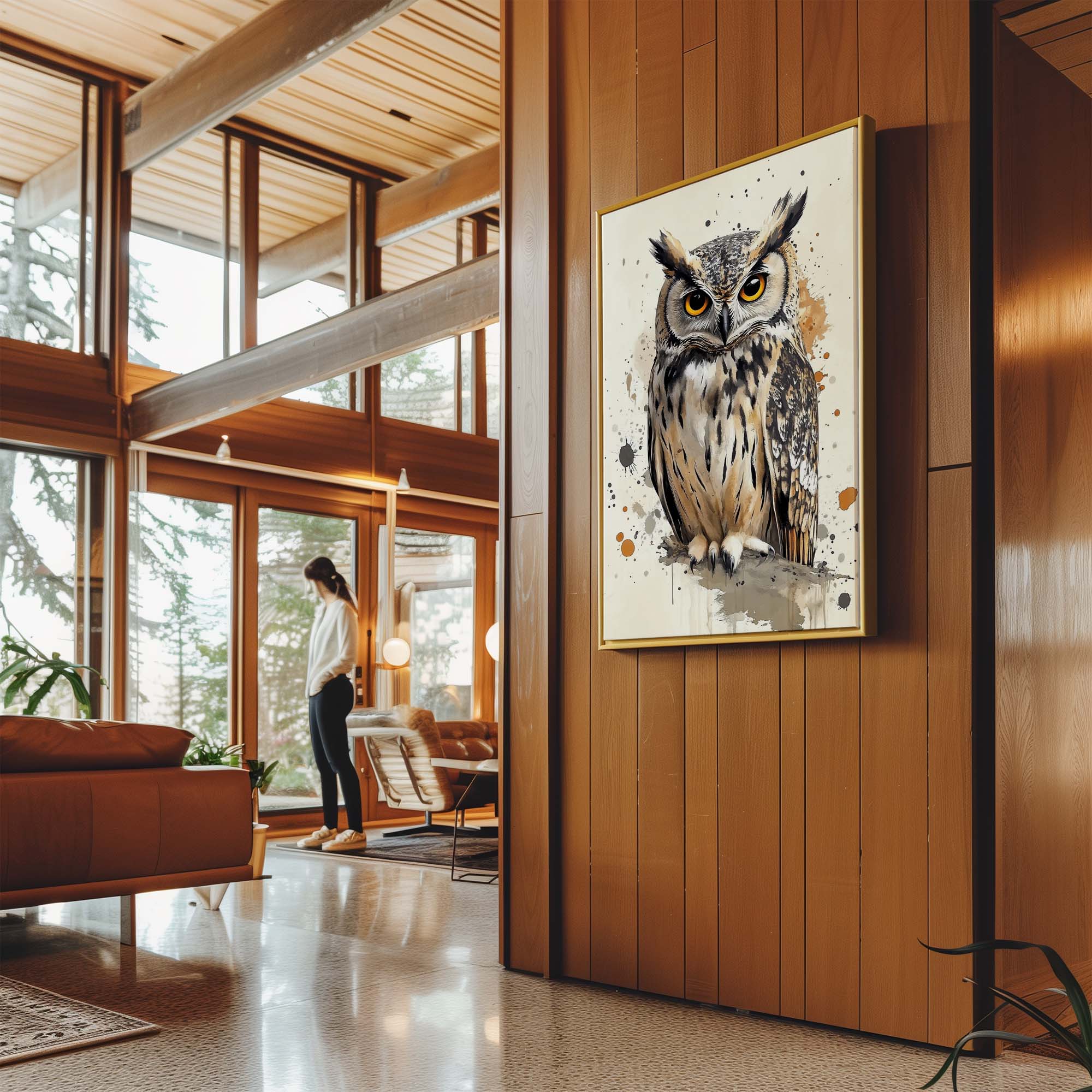 Amber Eye Owl Canvas Print Canvas Art Wildfrog Art