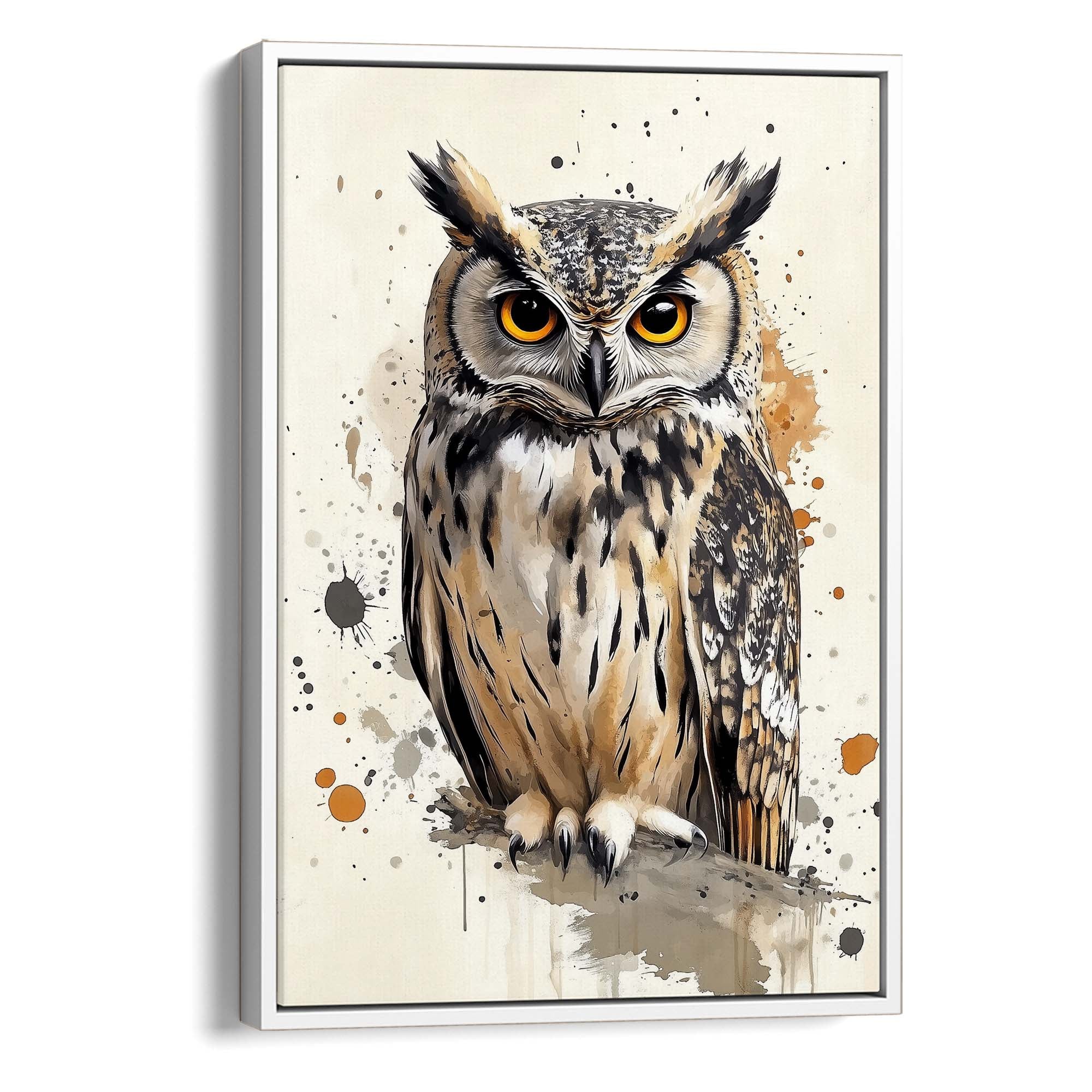 Amber Eye Owl Canvas Print Canvas Art Wildfrog Art