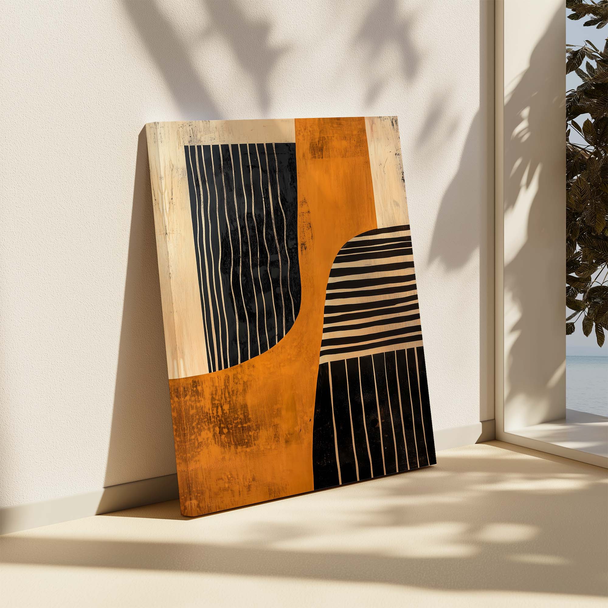 Amber Lines Canvas Print Canvas Art Wildfrog Art