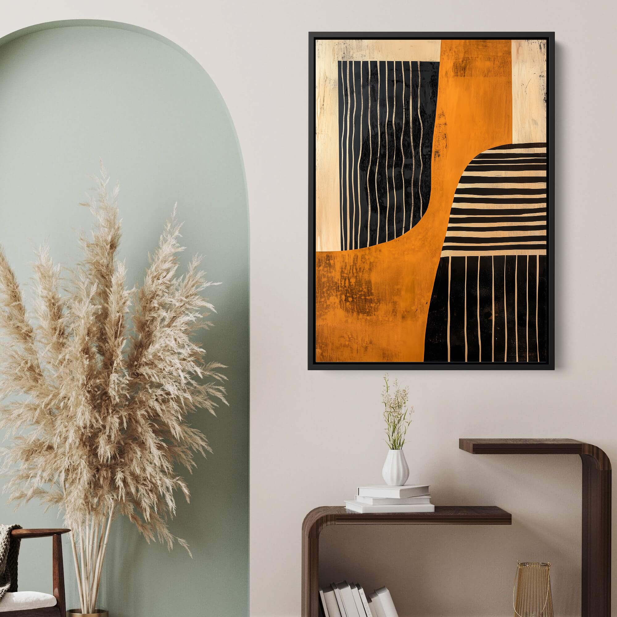 Amber Lines Canvas Print Canvas Art Wildfrog Art