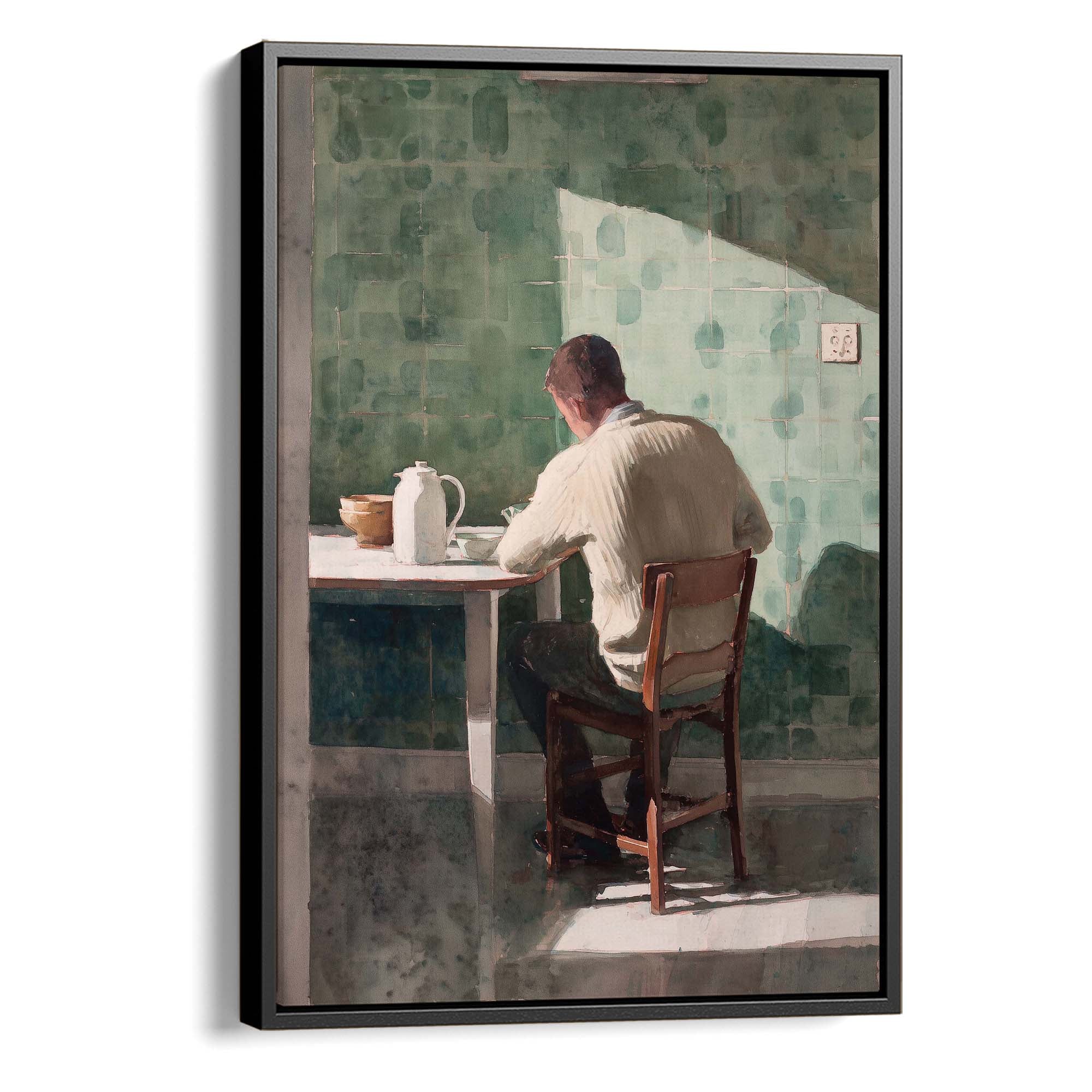At the Kitchen Table Canvas Print