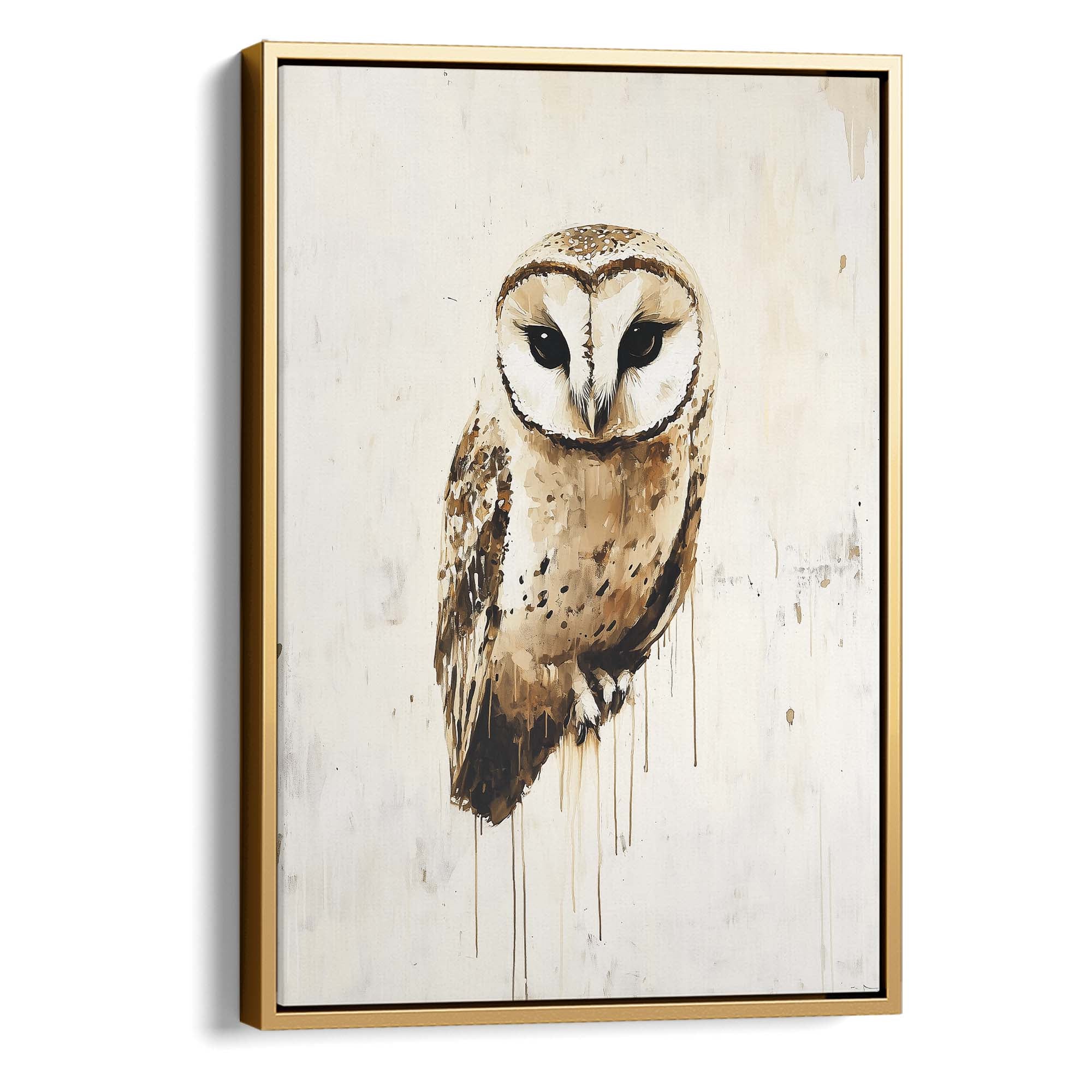 Barn Owl Drip Canvas Print Canvas Art Wildfrog Art